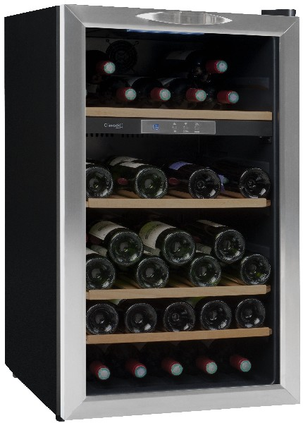 Vinoteca - Climadiff CLS50, Capacidad 52 botellas, De 5 a 18 ºC, 3 bandejas, Negro