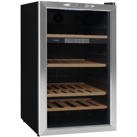 Vinoteca - Climadiff CLS50, Capacidad 52 botellas, De 5 a 18 ºC, 3 bandejas, Negro