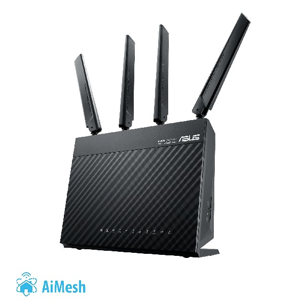 Router y módem - ASUS 4G-AC68U, 1300 Mbps, 4 antenas externas, blanco