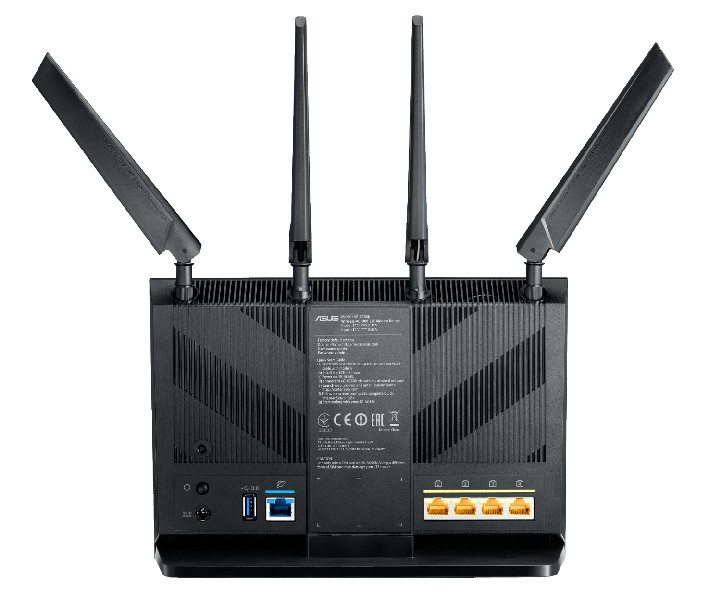 Router y módem - ASUS 4G-AC68U, 1300 Mbps, 4 antenas externas, blanco