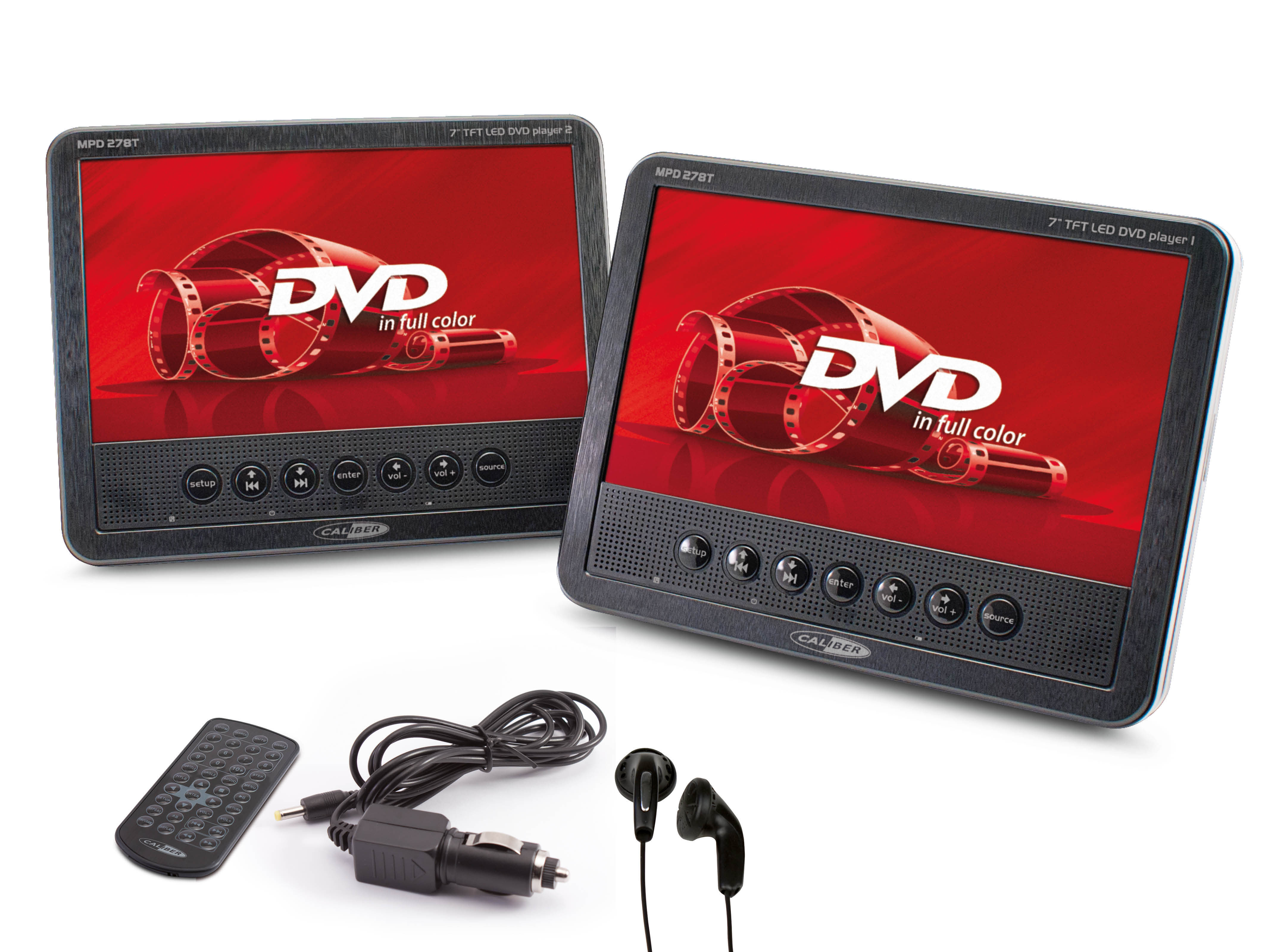 CALIBER MPD278T Tragbarer DVD-Player, Schwarz