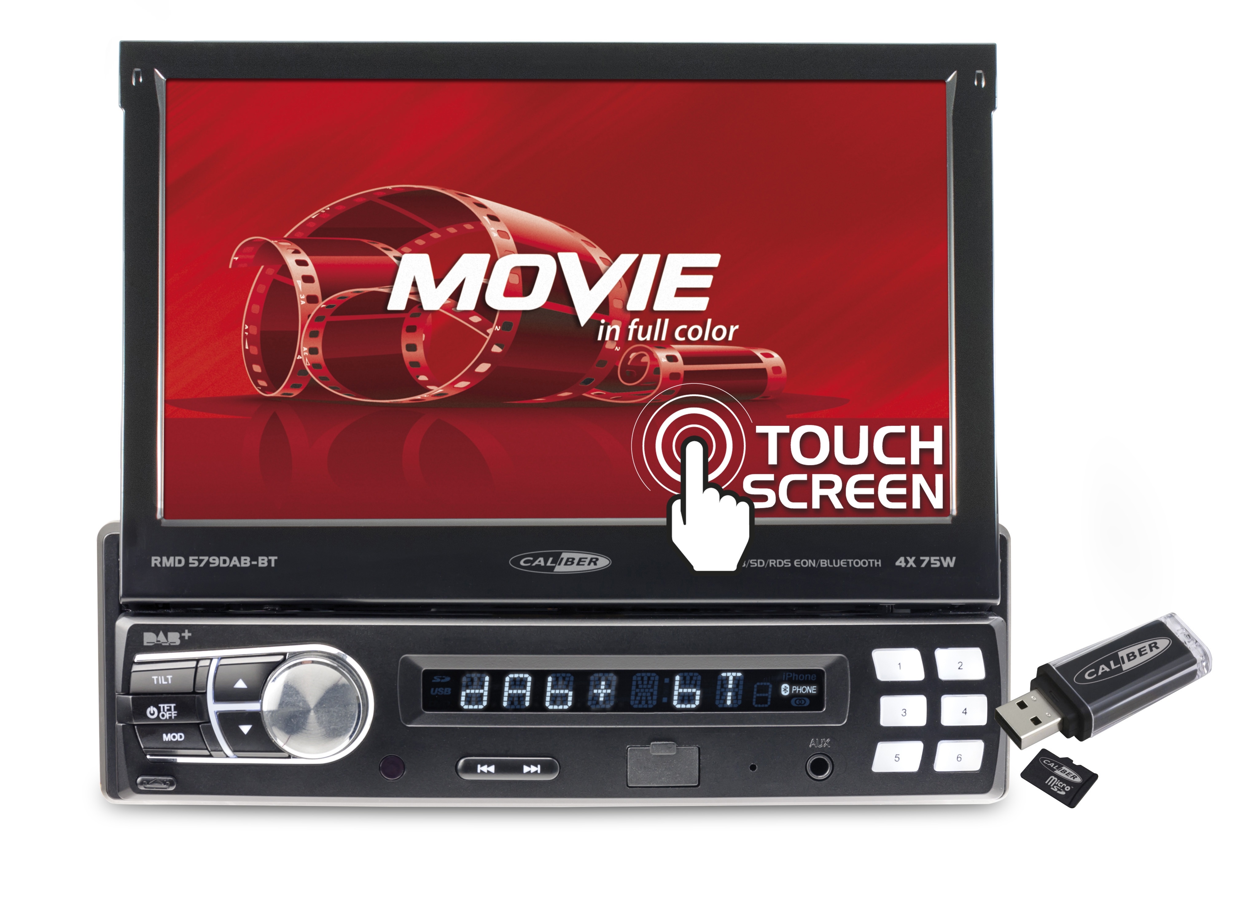 CALIBER RMD579DAB-BT Radio 2 DIN (Doppel-DIN), 75 Watt