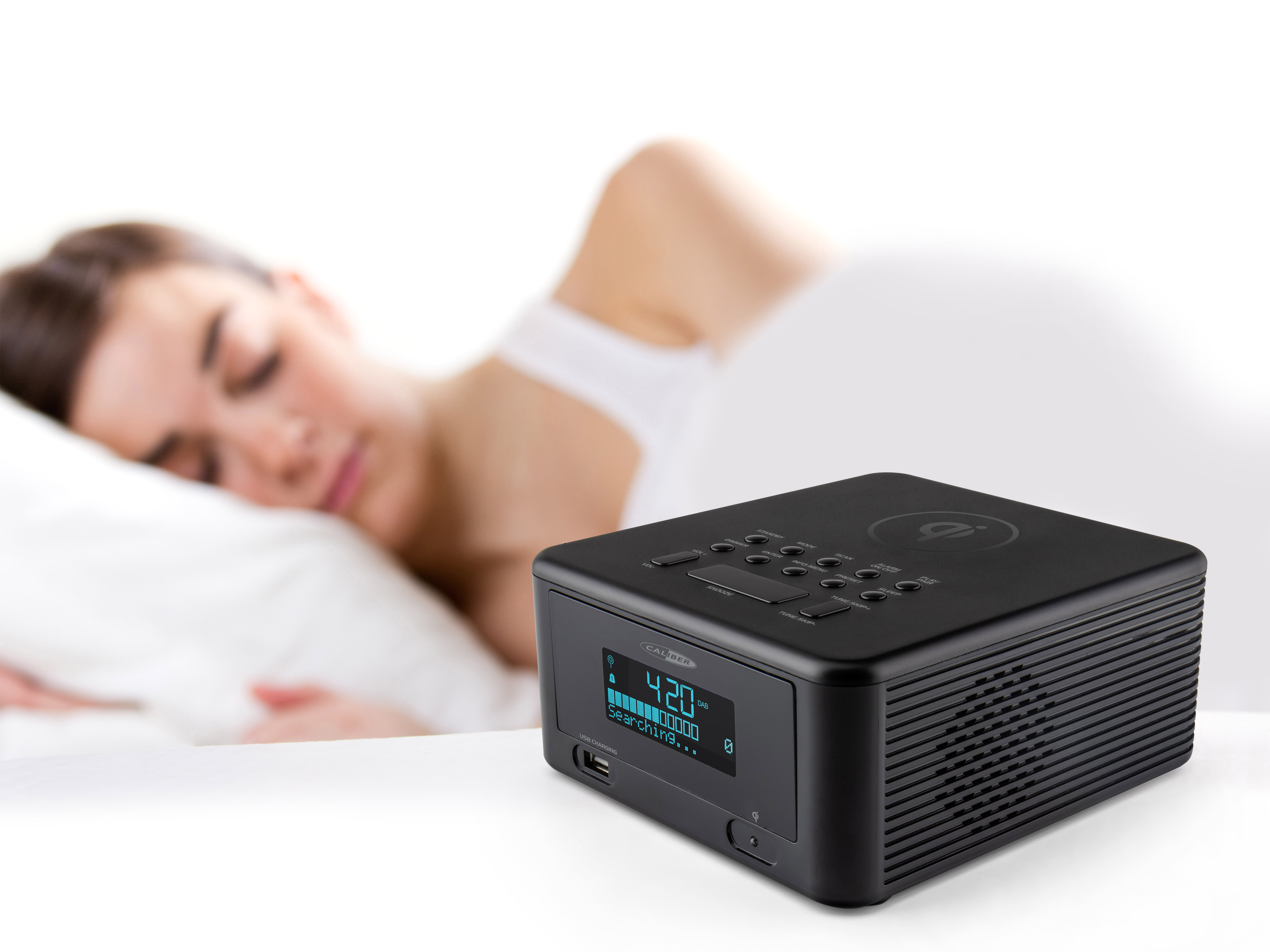CALIBER HCG010QIDAB-BT Radio-Uhr, FM DAB+, DAB+, FM, Bluetooth, Schwarz