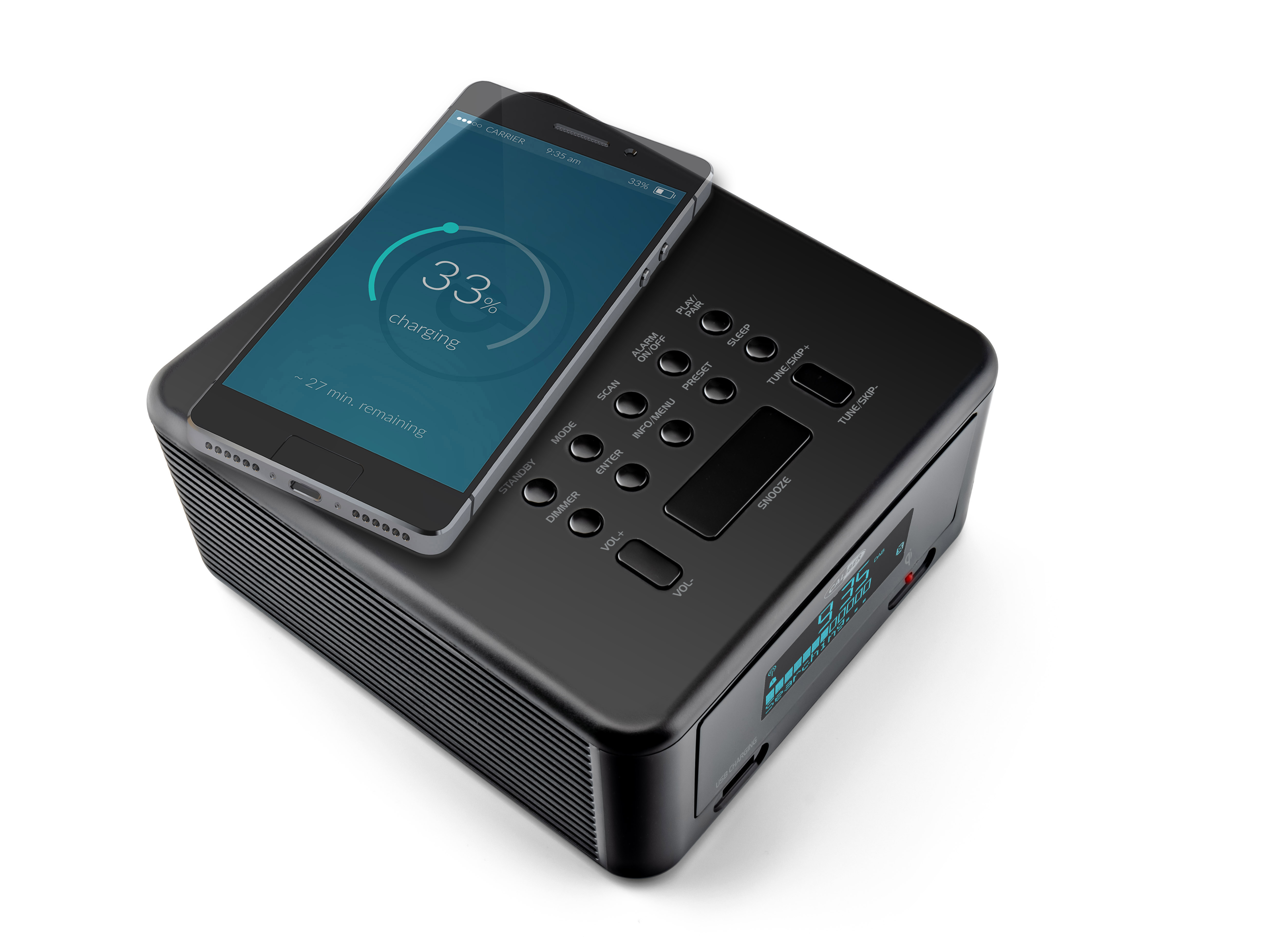 CALIBER HCG010QIDAB-BT Radio-Uhr, FM DAB+, DAB+, FM, Bluetooth, Schwarz