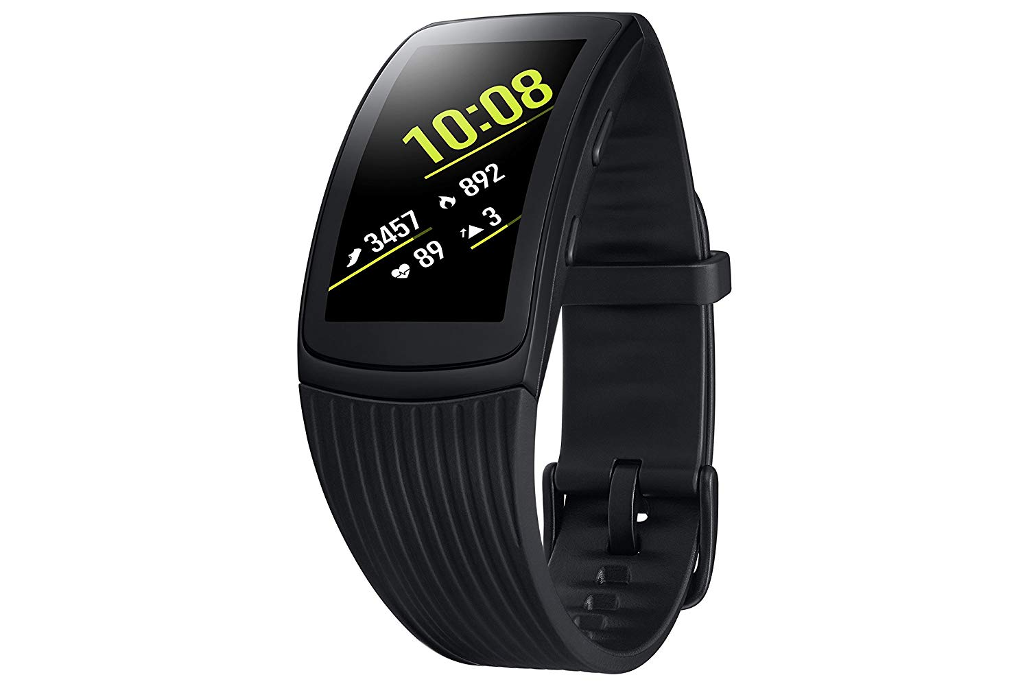 Pulsera de actividad - Samsung Gear Fit 2 Pro, 1.5'', GPS, Bluetooth, WiFi, Sumergible 50 m, Negro
