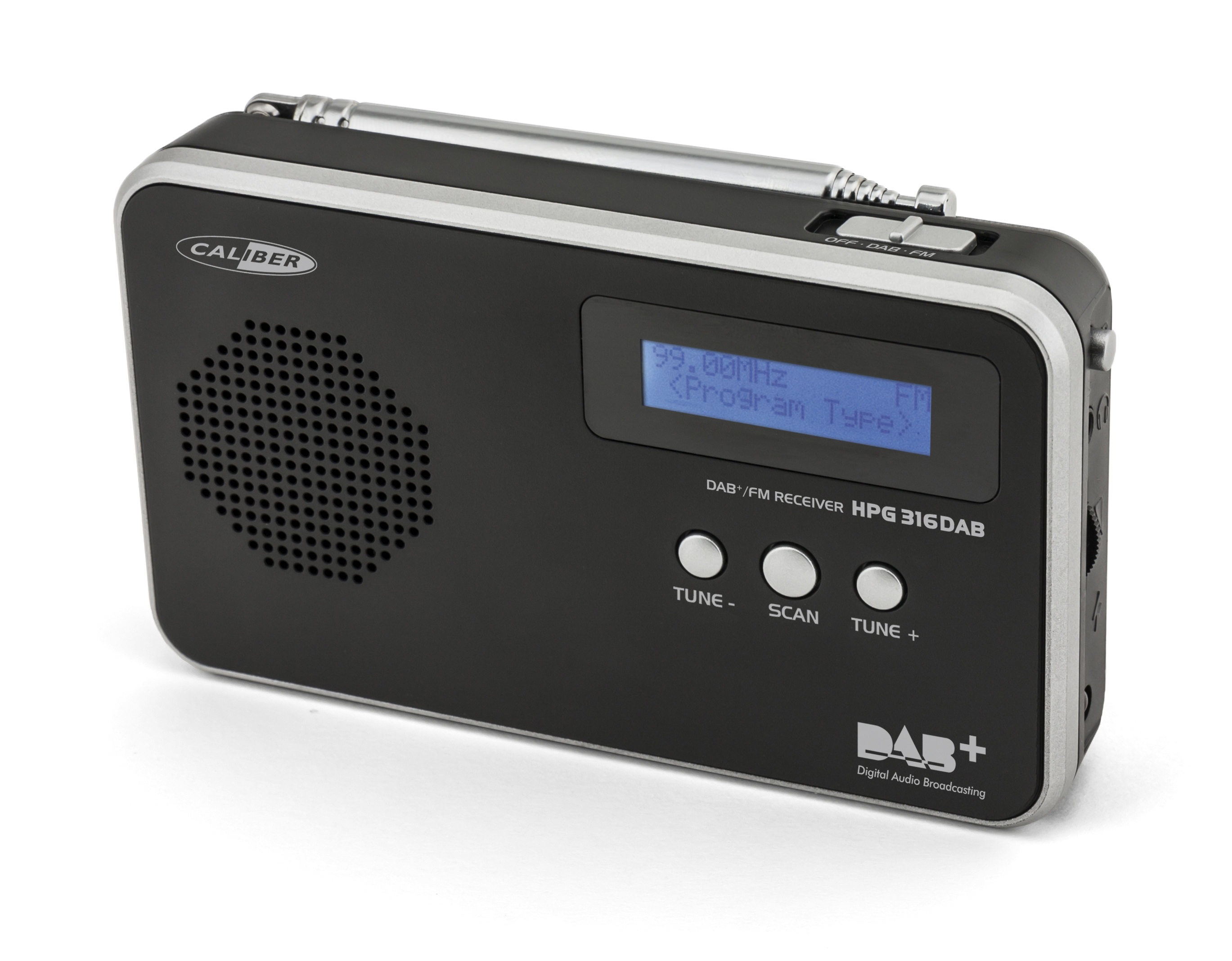 CALIBER HPG316DAB/B DAB+ Schwarz Radio, FM, DAB+, portable
