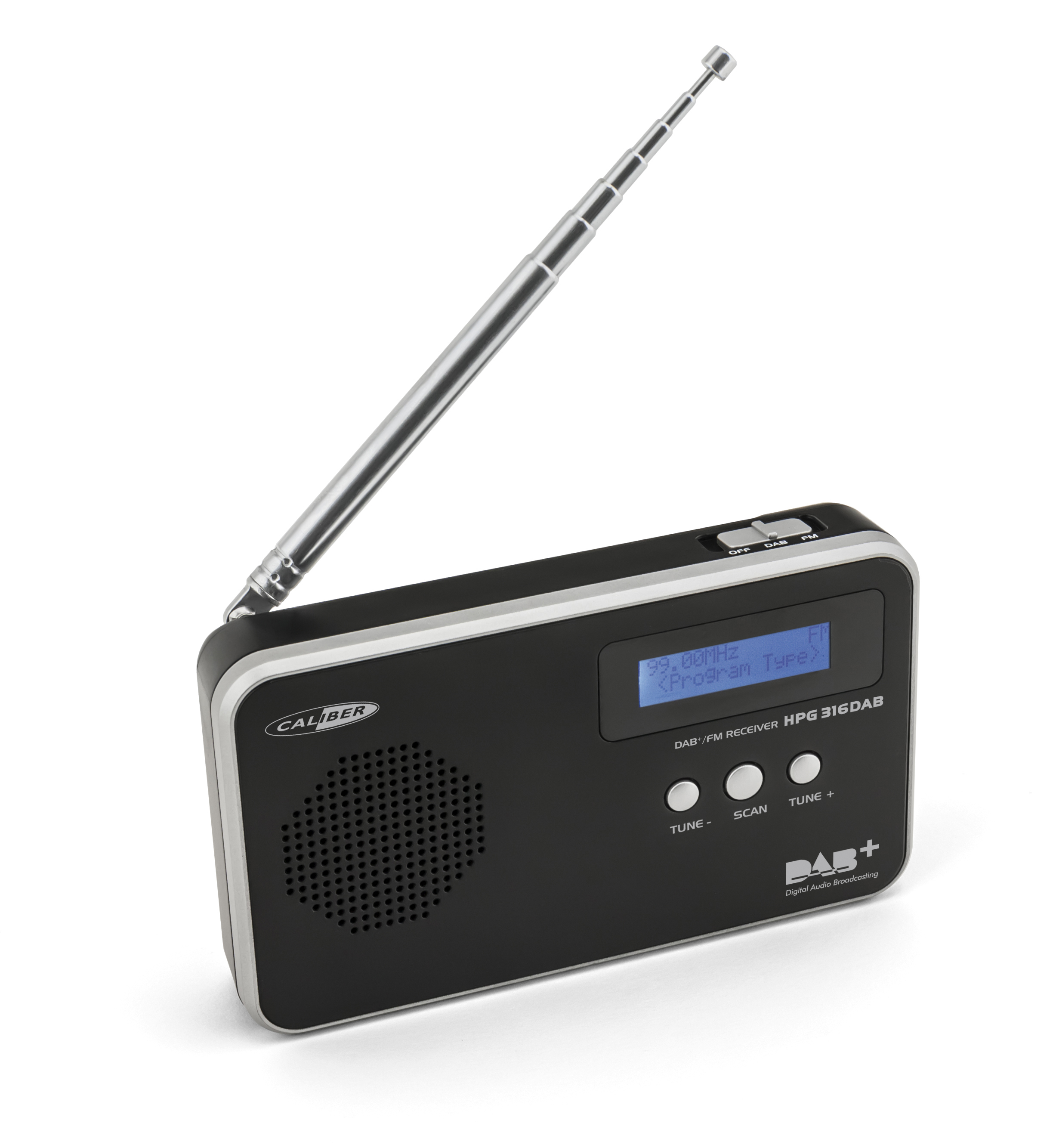 CALIBER HPG316DAB/B DAB+ portable Radio, DAB+, FM, Schwarz