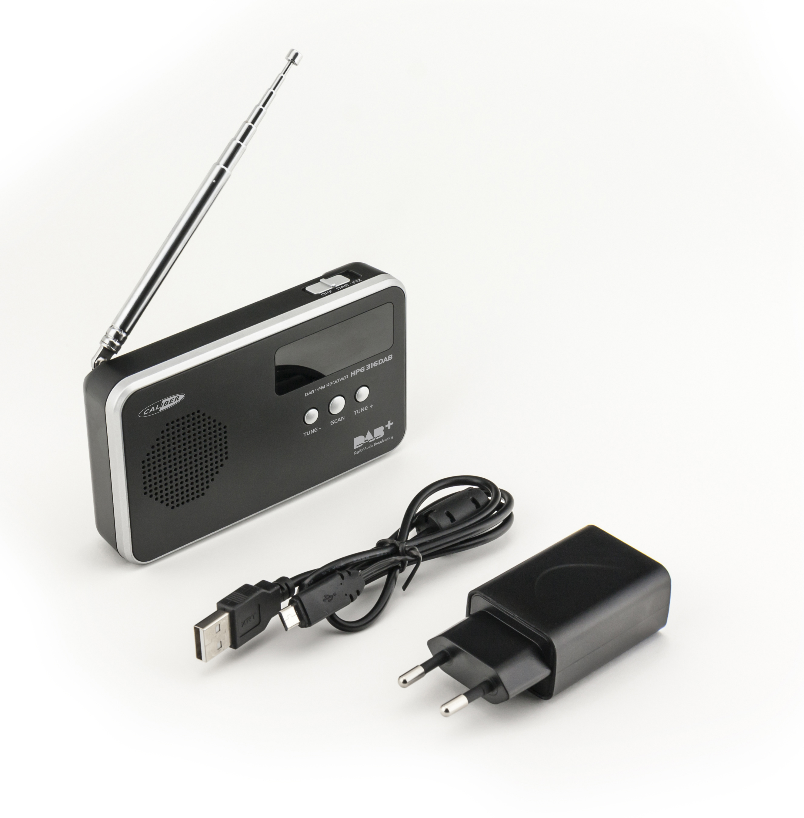 CALIBER HPG316DAB/B DAB+ portable Radio, DAB+, FM, Schwarz