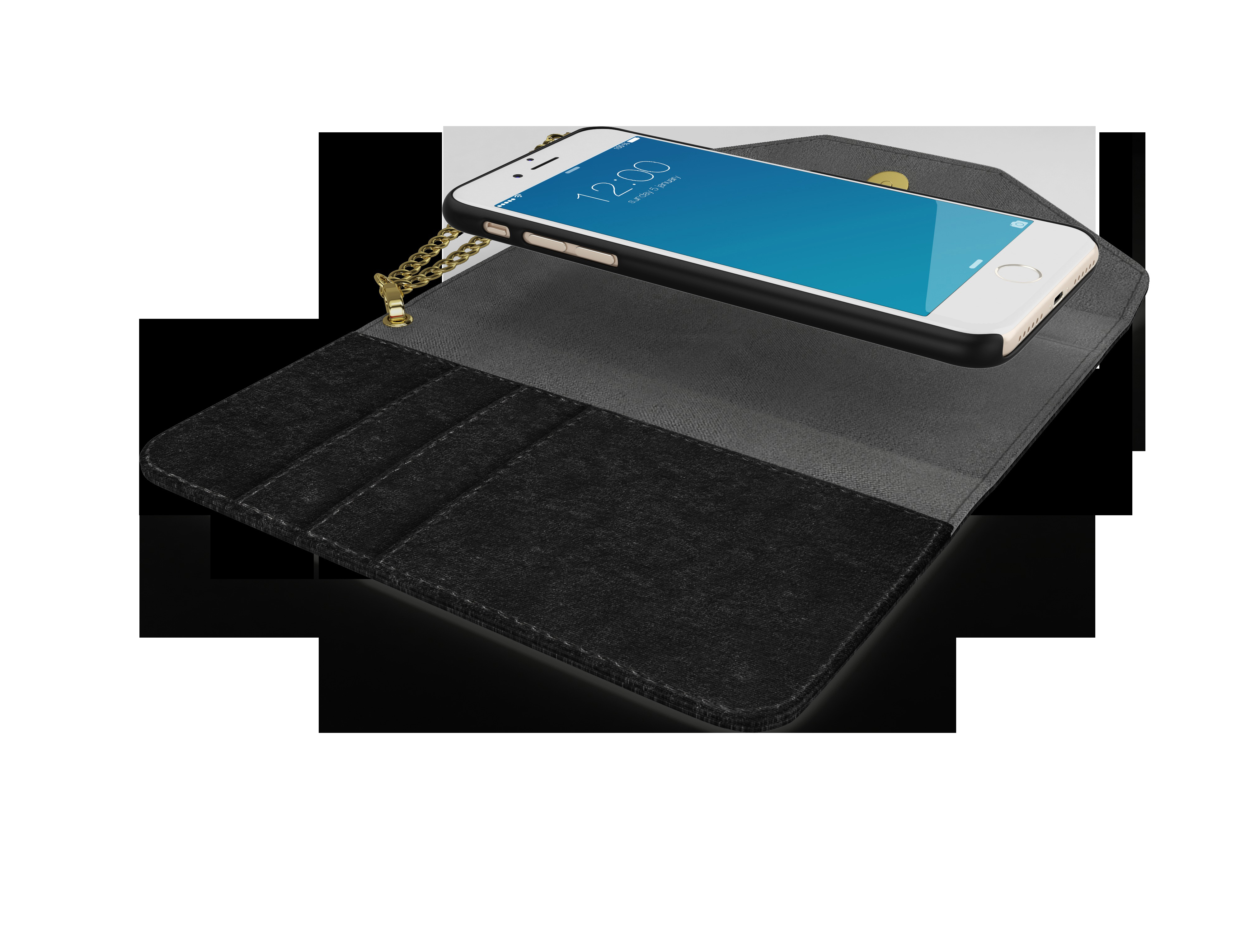 IDEAL OF SWEDEN Mayfair Clutch Velvet, Armtasche, Apple, iPhone 6, iPhone 7, iPhone 8, Schwarz