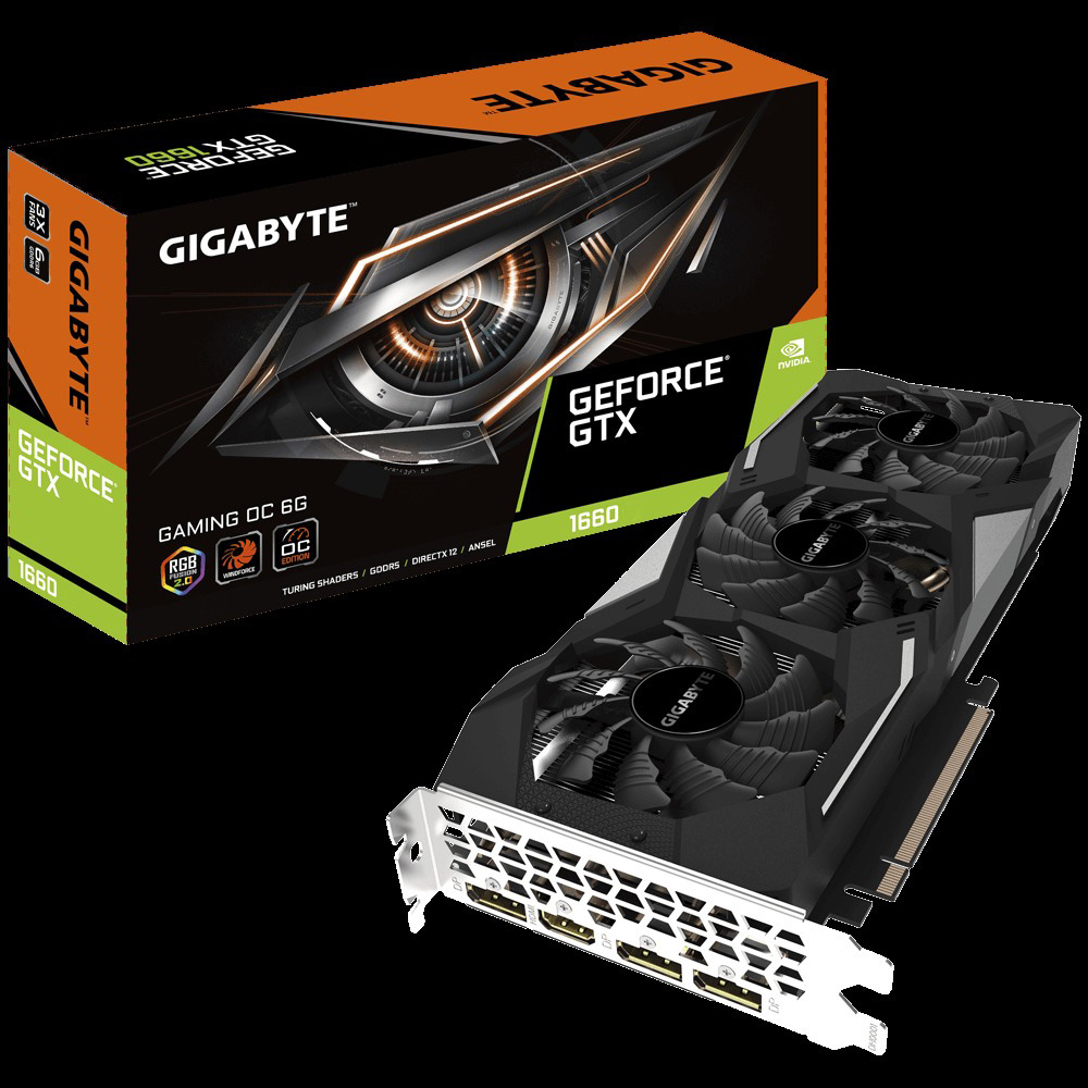 GIGABYTE GeForce® GTX 1660 Gaming OC 6GB (GV-N1660GAMING OC-6GD) (NVIDIA, Grafikkarte)