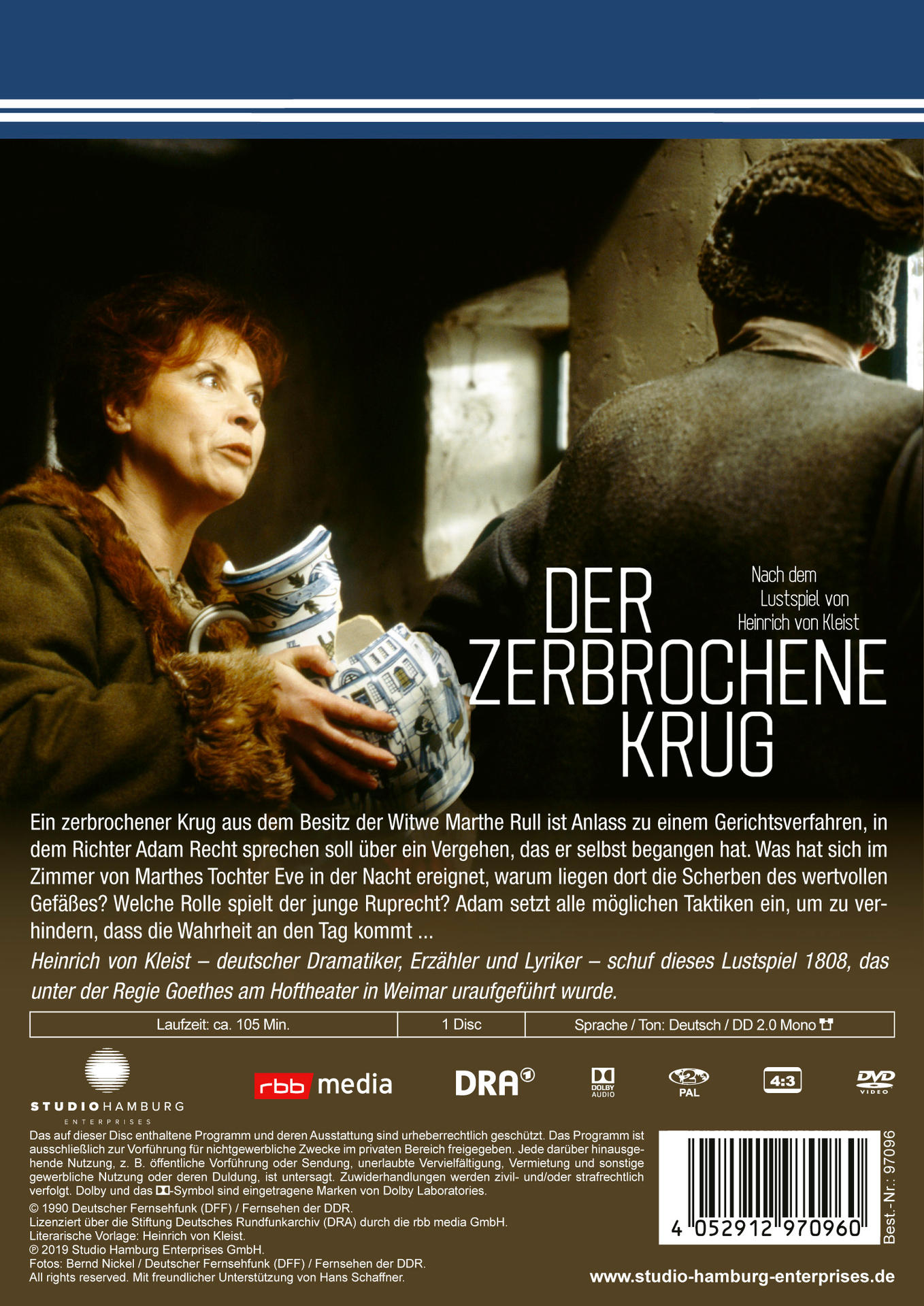 DVD-Cover für einen deutschen Film. Zwei Personen schauen sich an, mit Text auf dem Cover.