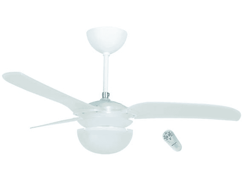 Ventilador de techo - Orbegozo CP 75120, 65 W, 3 velocidades, 3 palas, Muy silencioso, Blanco