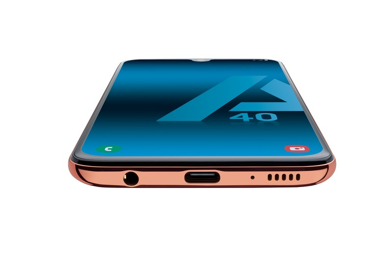 Móvil - Samsung Galaxy A40, Coral, 64 GB, 4 GB RAM, 5.9", Samsung Exynos, 3100 mAh, Android