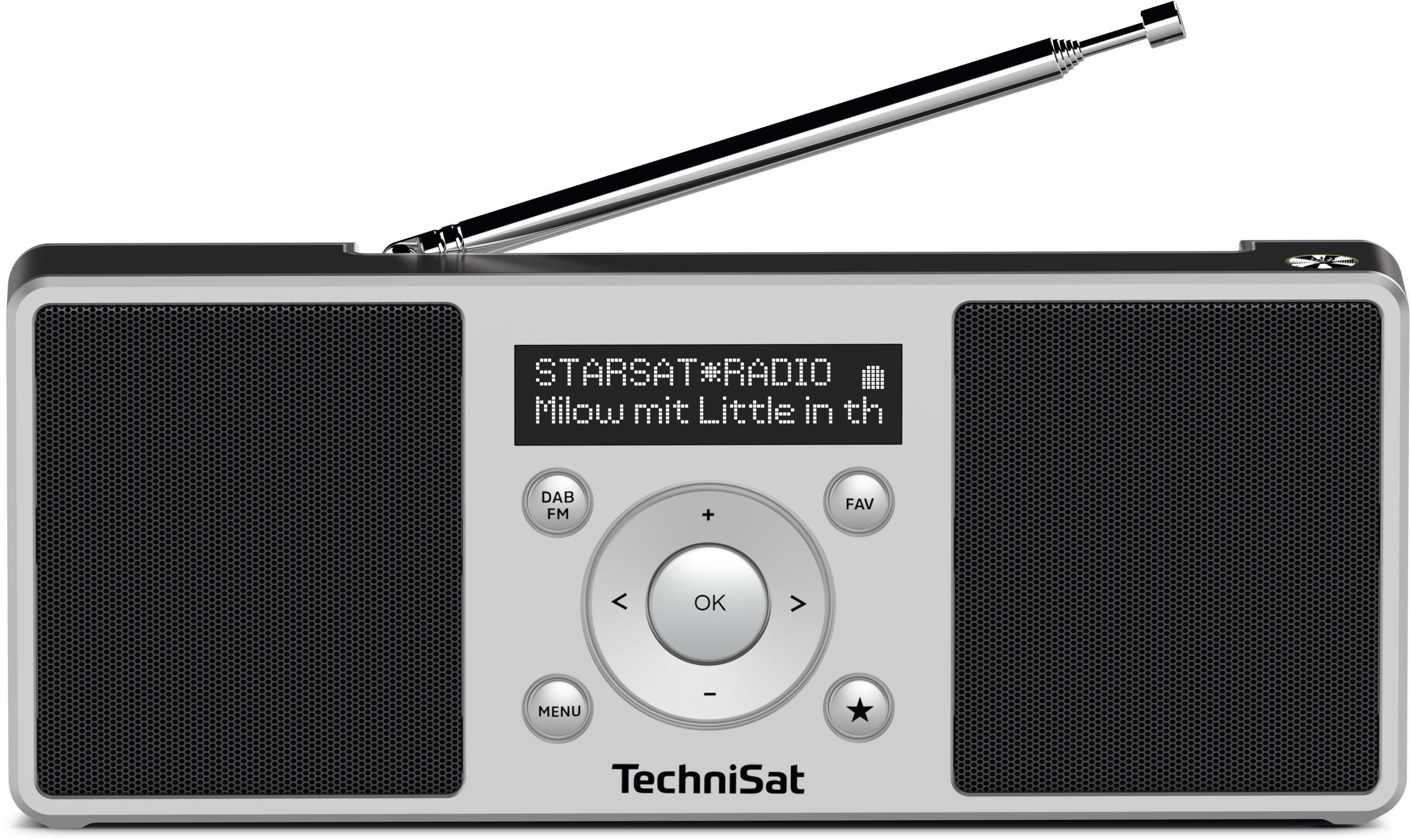 DIGITRADIO FM, integriertem AM, DAB+/UKW-Stereoradio Portables mit Digitalradio, 1 Schwarz/Silber DAB+, S TECHNISAT Akku,