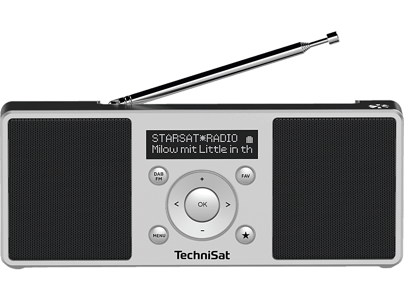 TECHNISAT DIGITRADIO 1 S Portables DAB+/UKW-Stereoradio mit integriertem Akku, Digitalradio, DAB+, FM, AM, Schwarz/Silber