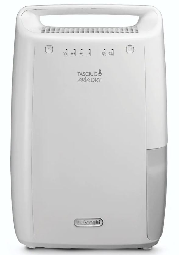 Deshumidificador - DeLonghi Tasciugo Ariadry DEX210, 10 L/día, 45 m³, Filtro antipolvo