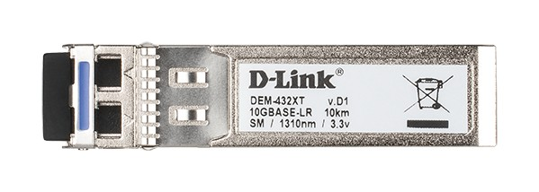 Transceptor SPF+ - D-Link 10GBase LR SPF 10 Km, 10G Ethernet, Gris