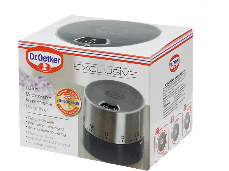 Dr. Oetker Mechanischer Kurzzeitmesser Silber 4540; Timer