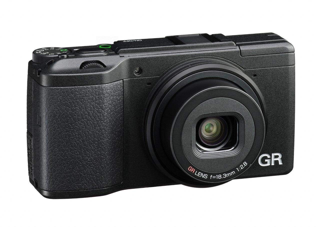 Cámara digital compacta - Ricoh GR II, 16.9 MP, CMOS, Full HD, 18.3 mm, ISO 100 - 25600, Negro