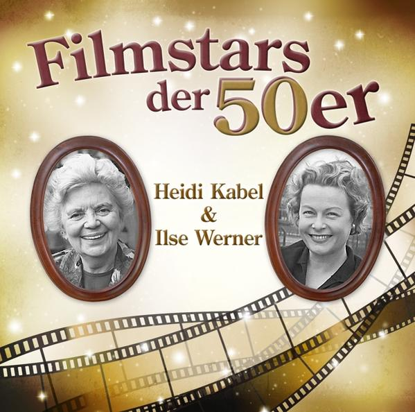 Ein Albumcover mit zwei Porträts und den Worten Filmstars der 50er.
