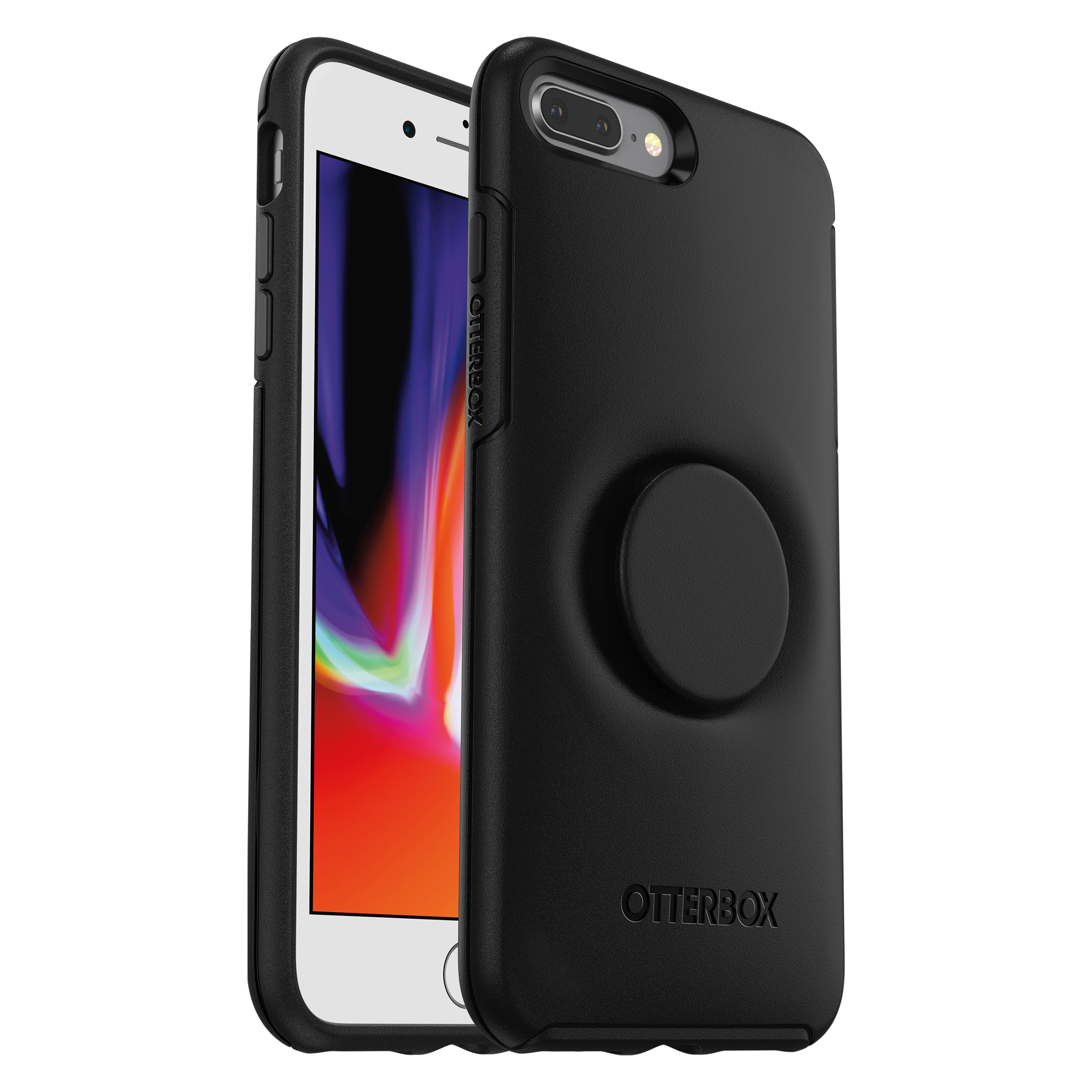 OTTERBOX Otter + Pop Symmetry, Backcover, Apple, iPhone 7 Plus, iPhone 8 Plus, Schwarz