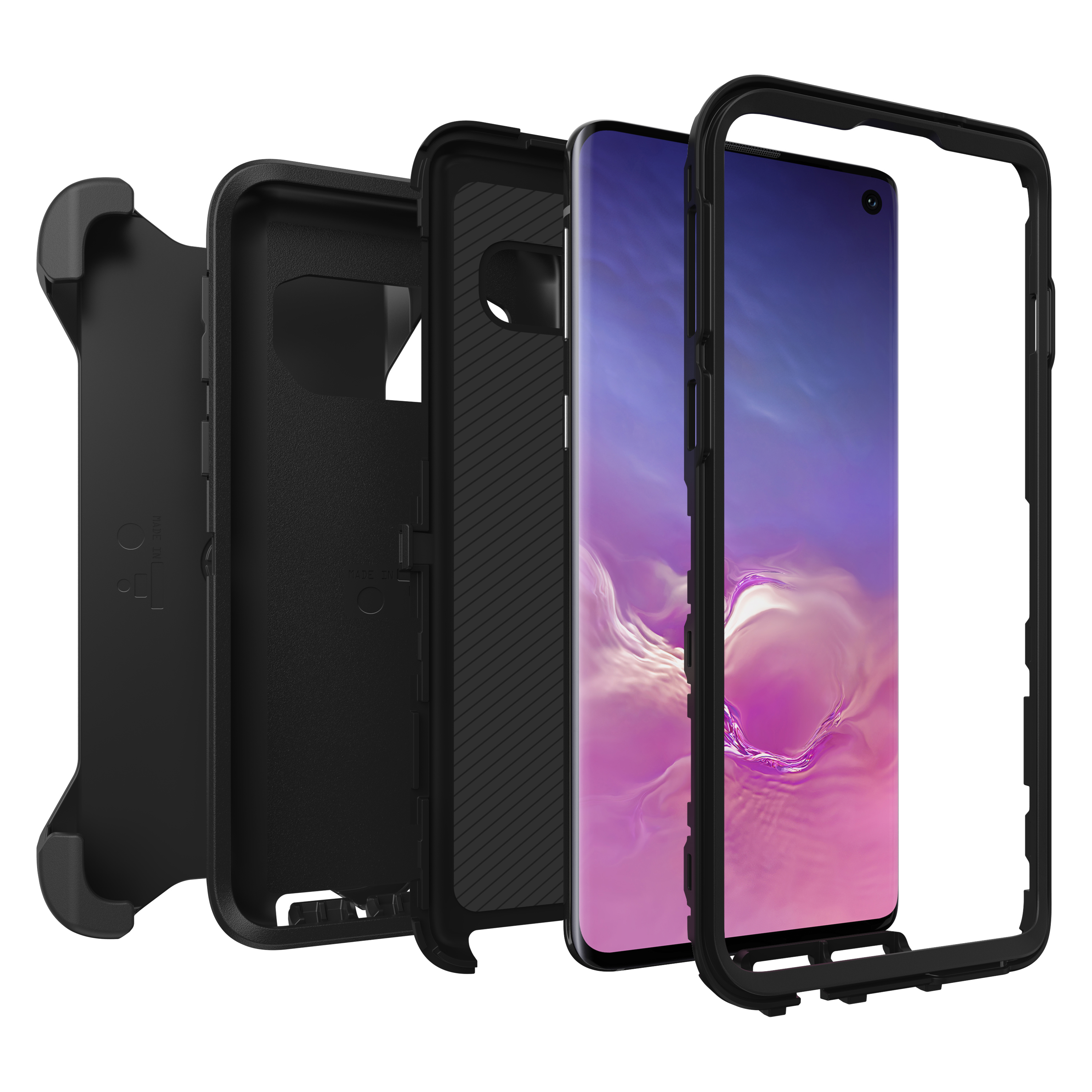 OTTERBOX Defender, Backcover, Samsung, Galaxy S10, Schwarz