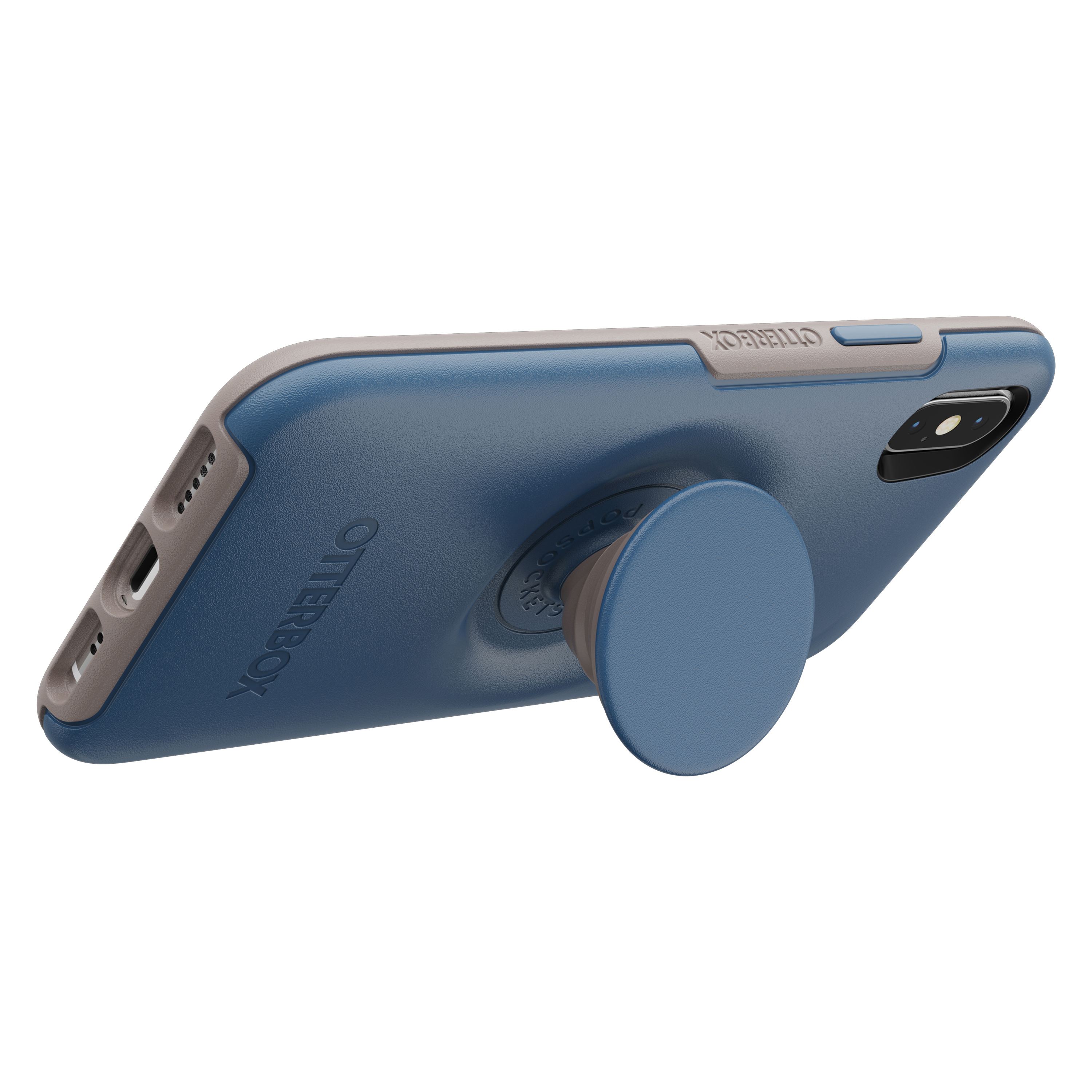 OTTERBOX Otter + Pop Symmetry, Backcover, Apple, iPhone X, iPhone XS, Blau