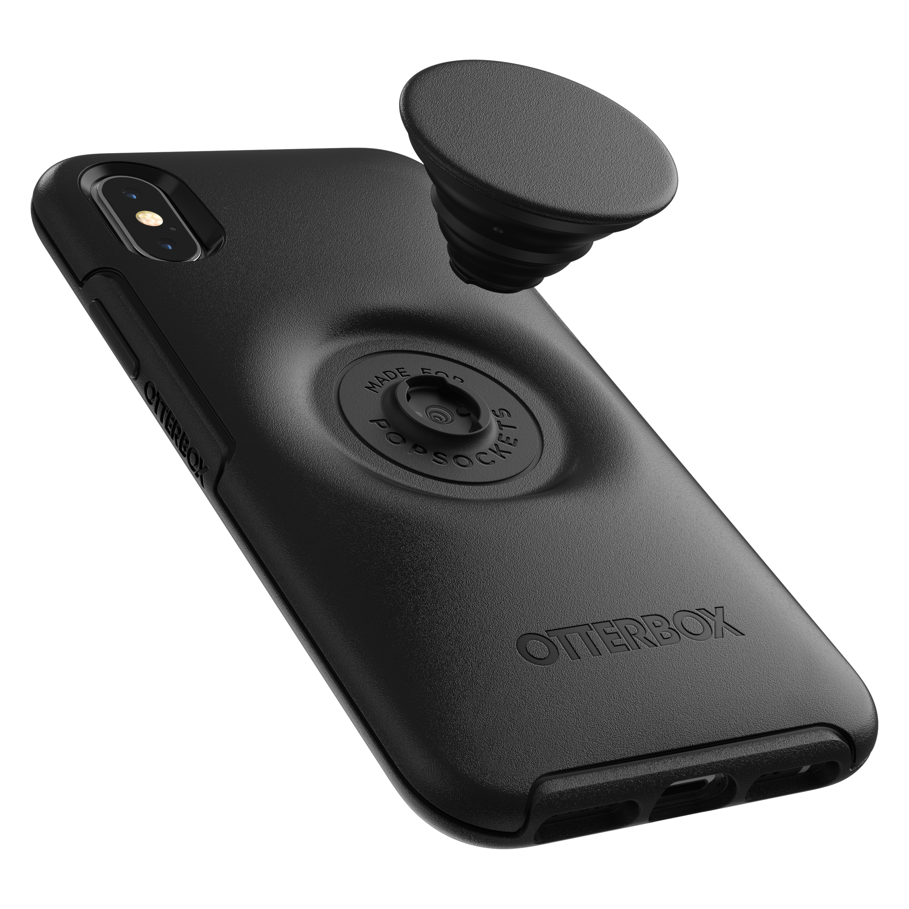 OTTERBOX Otter + Pop Symmetry, Backcover, Apple, iPhone X, iPhone XS, Schwarz