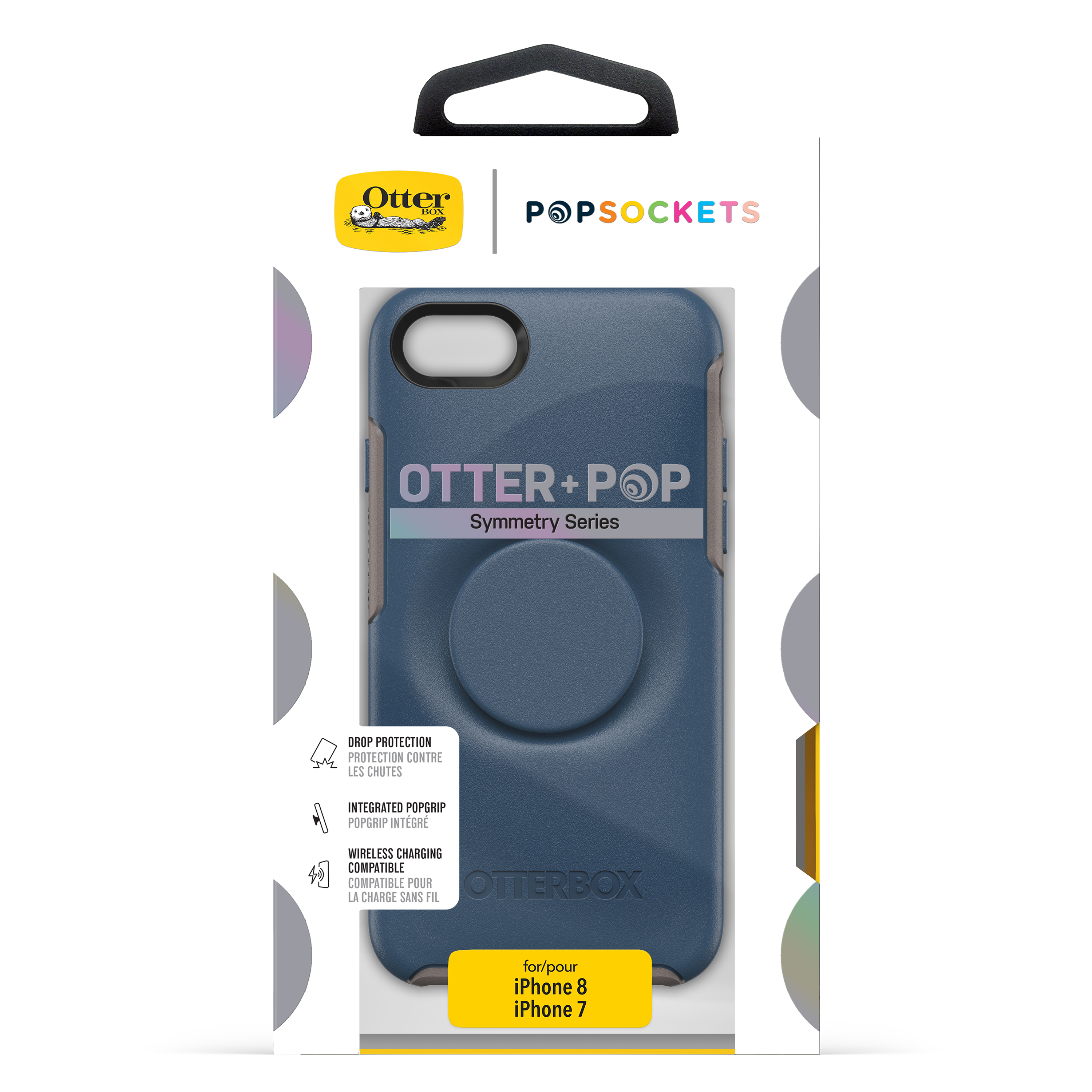 OTTERBOX Otter + Pop Symmetry, 8, iPhone iPhone 7, Blau Apple, Backcover