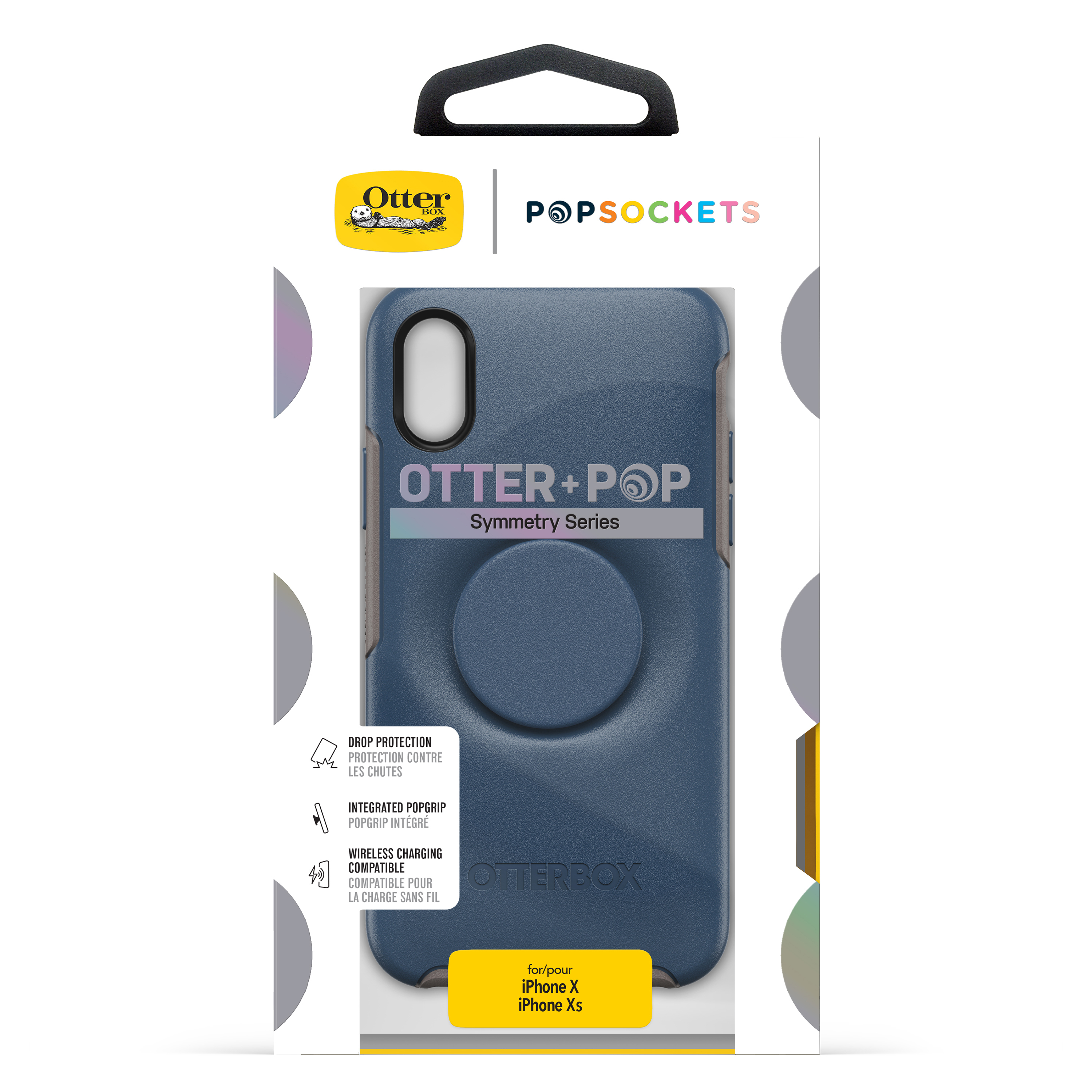 OTTERBOX Otter + Pop Symmetry, Backcover, Apple, iPhone X, iPhone XS, Blau