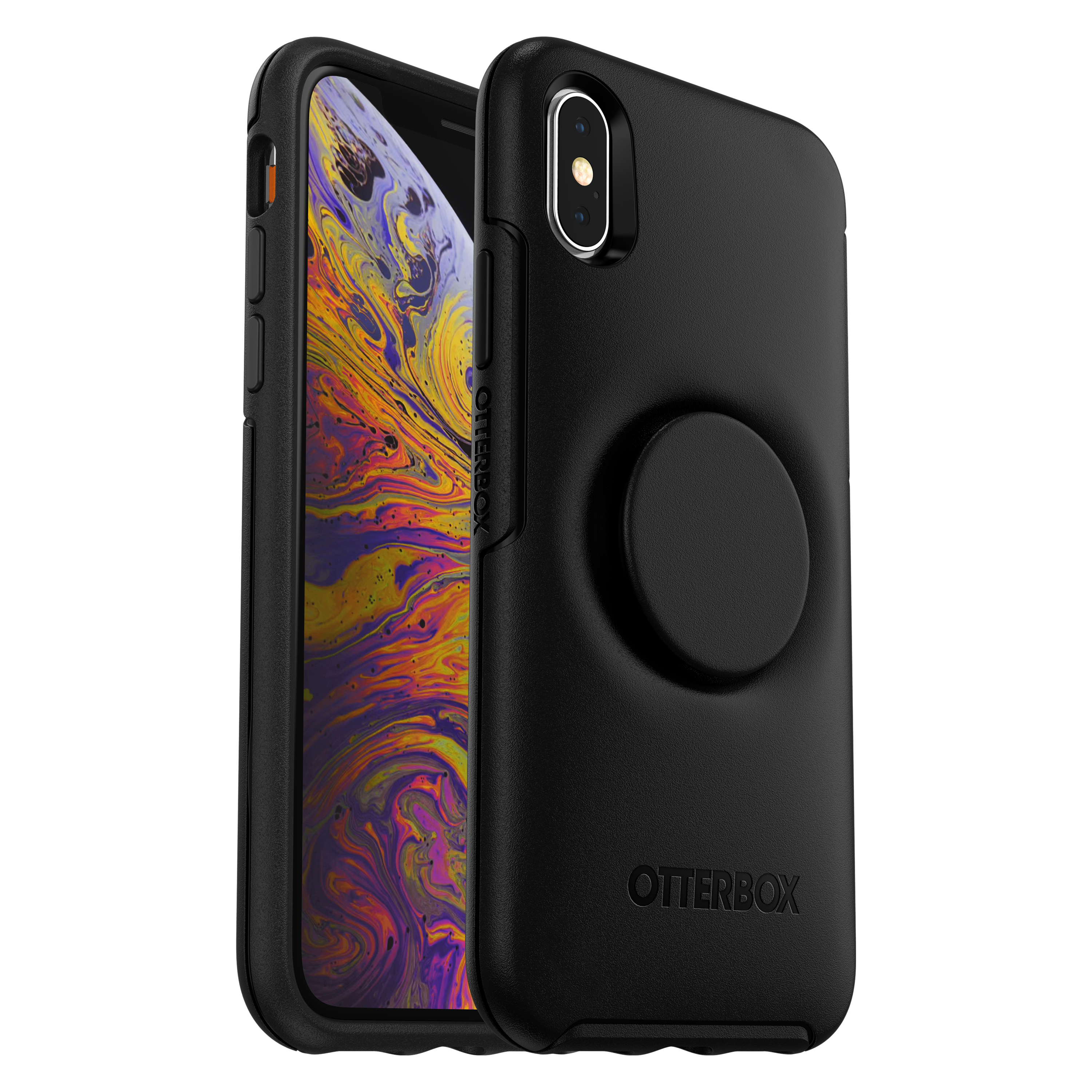 OTTERBOX Otter + Pop Symmetry, Backcover, Apple, iPhone X, iPhone XS, Schwarz