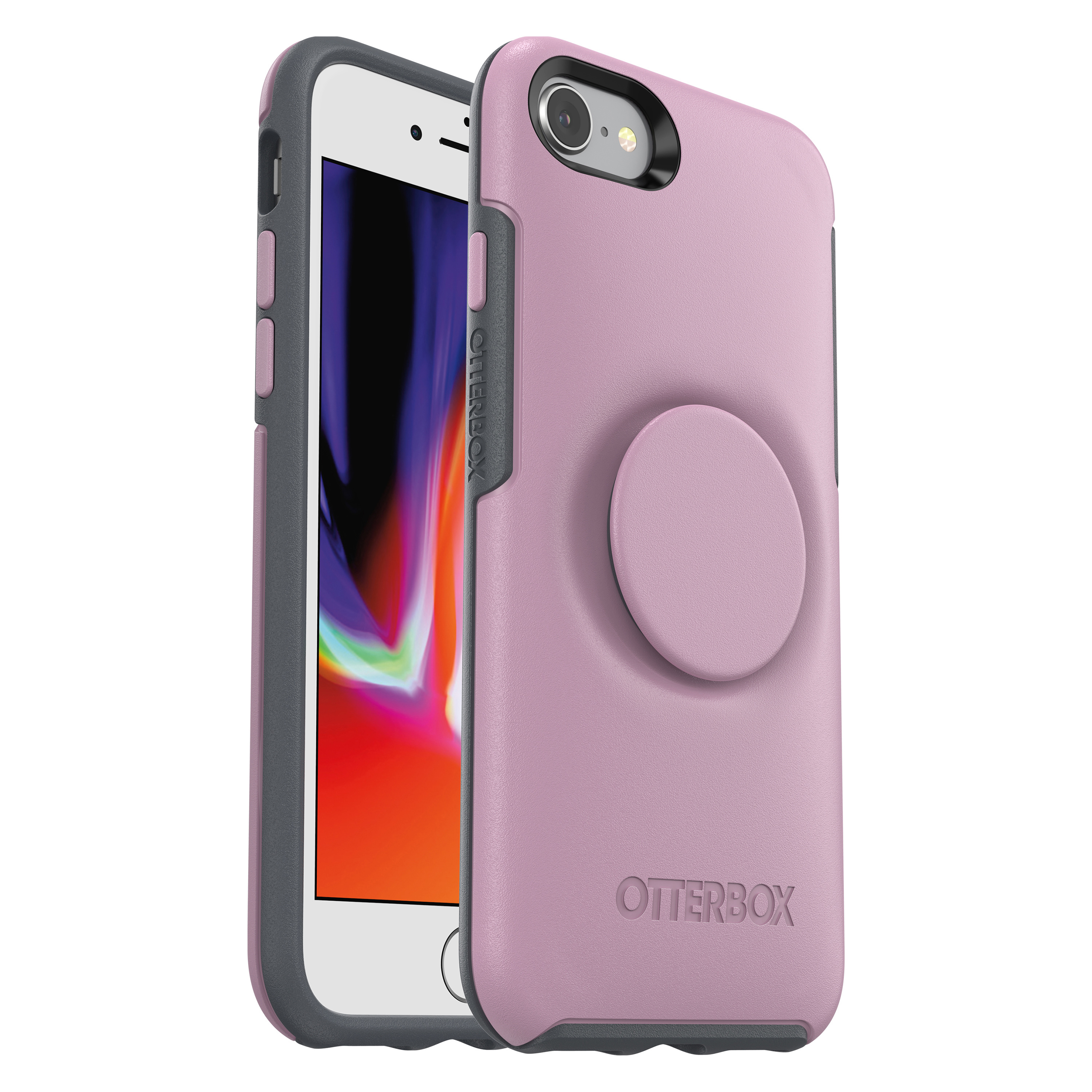 OTTERBOX Otter + Pop Symmetry, Backcover, Apple, iPhone 7, iPhone 8, Pink