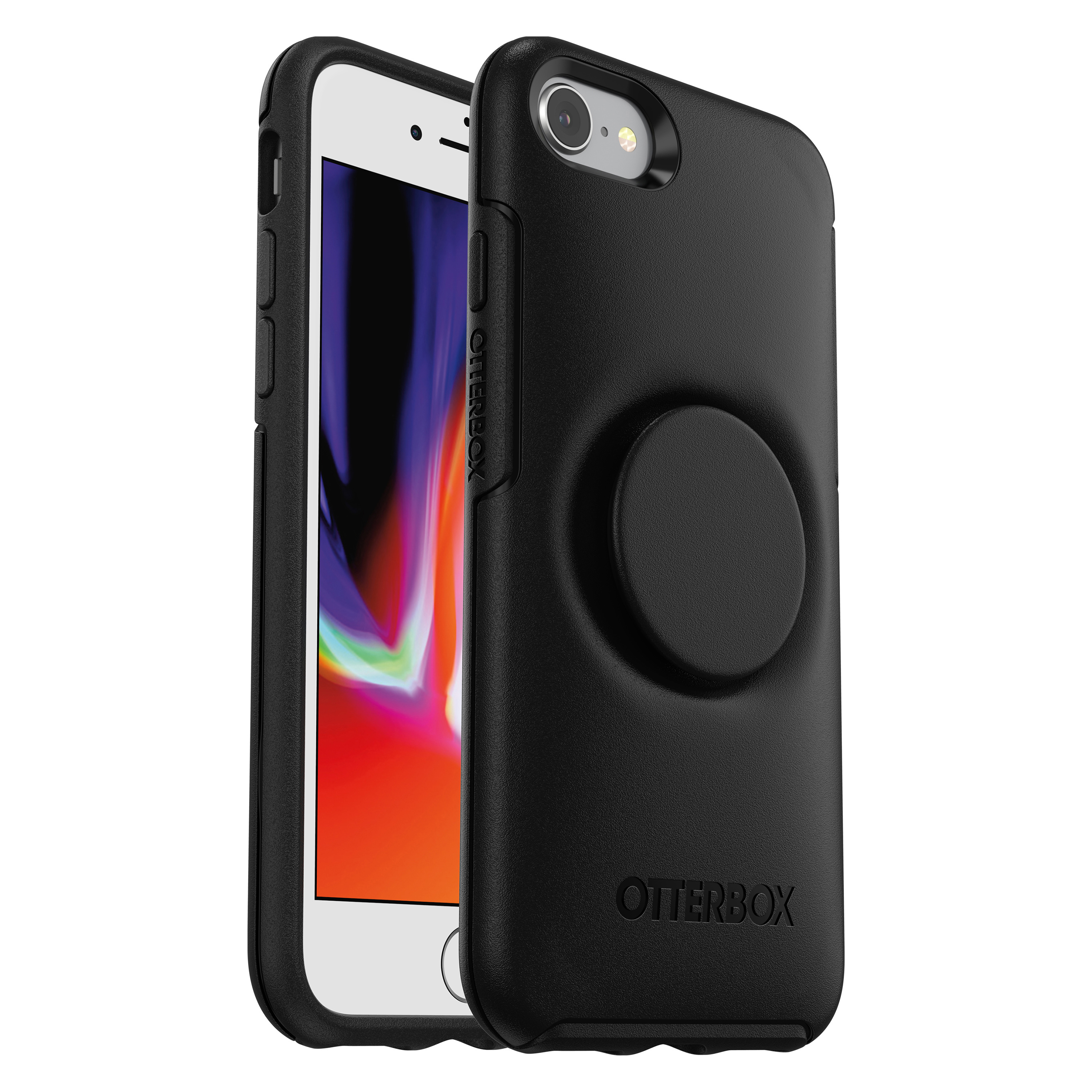OTTERBOX Otter + Pop Symmetry, Backcover, Apple, iPhone 7, iPhone 8, Schwarz
