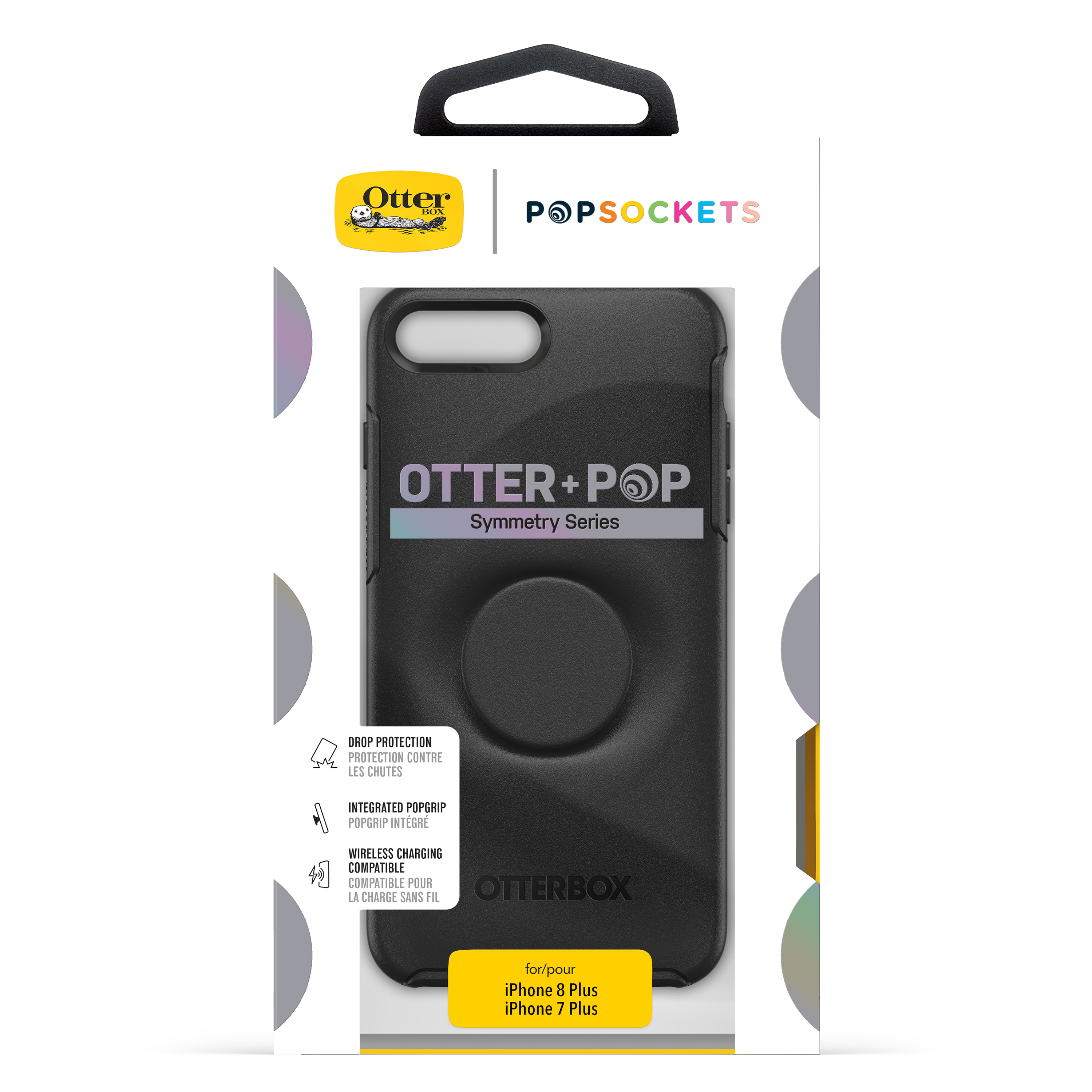 Pop Plus, Plus, Otter + 7 Apple, OTTERBOX Schwarz Backcover, iPhone 8 Symmetry, iPhone