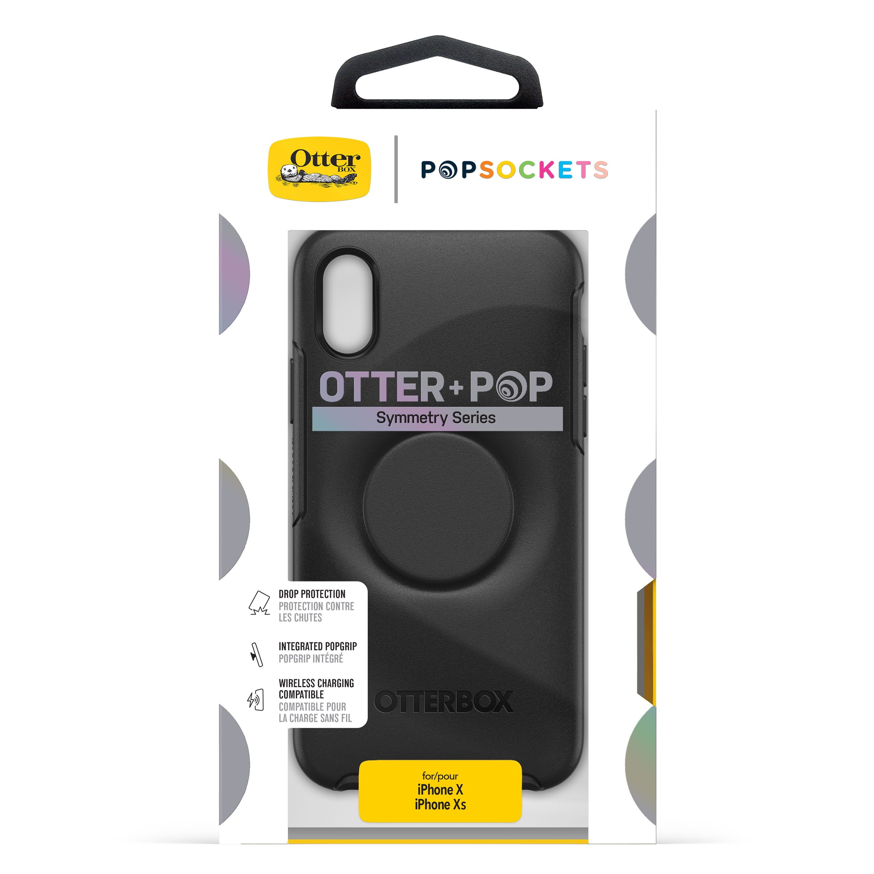 OTTERBOX Otter iPhone XS, + Backcover, Symmetry, Apple, X, iPhone Schwarz Pop
