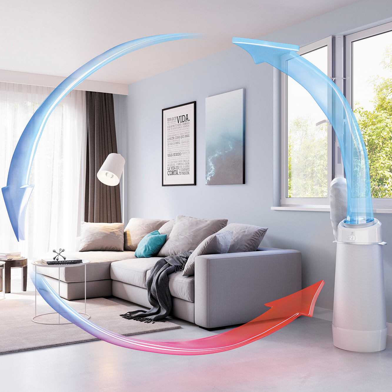 ELECTROLUX WP71-265WT - Klimagerät (Weiss/Grau)
