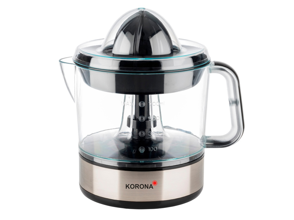 KORONA 27020 Zitruspresse 40 Watt, Edelstahl/Schwarz