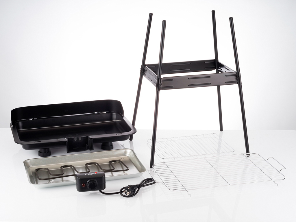 KORONA 46220 BBQ Elektrogrill, Schwarz (2200 Watt)