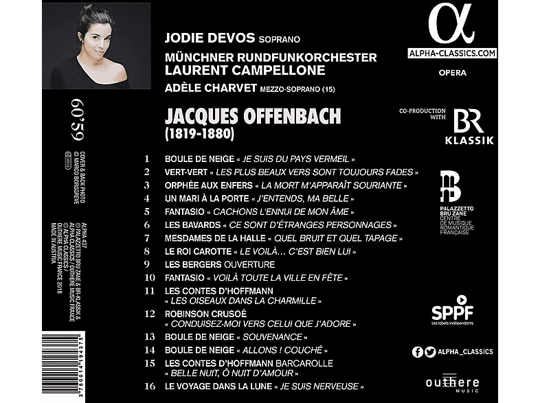 Thumbnail - Jodie Devos, Münchner Rundfunkorchester, Adèle Charvet - Offenbach Colorature (CD)
