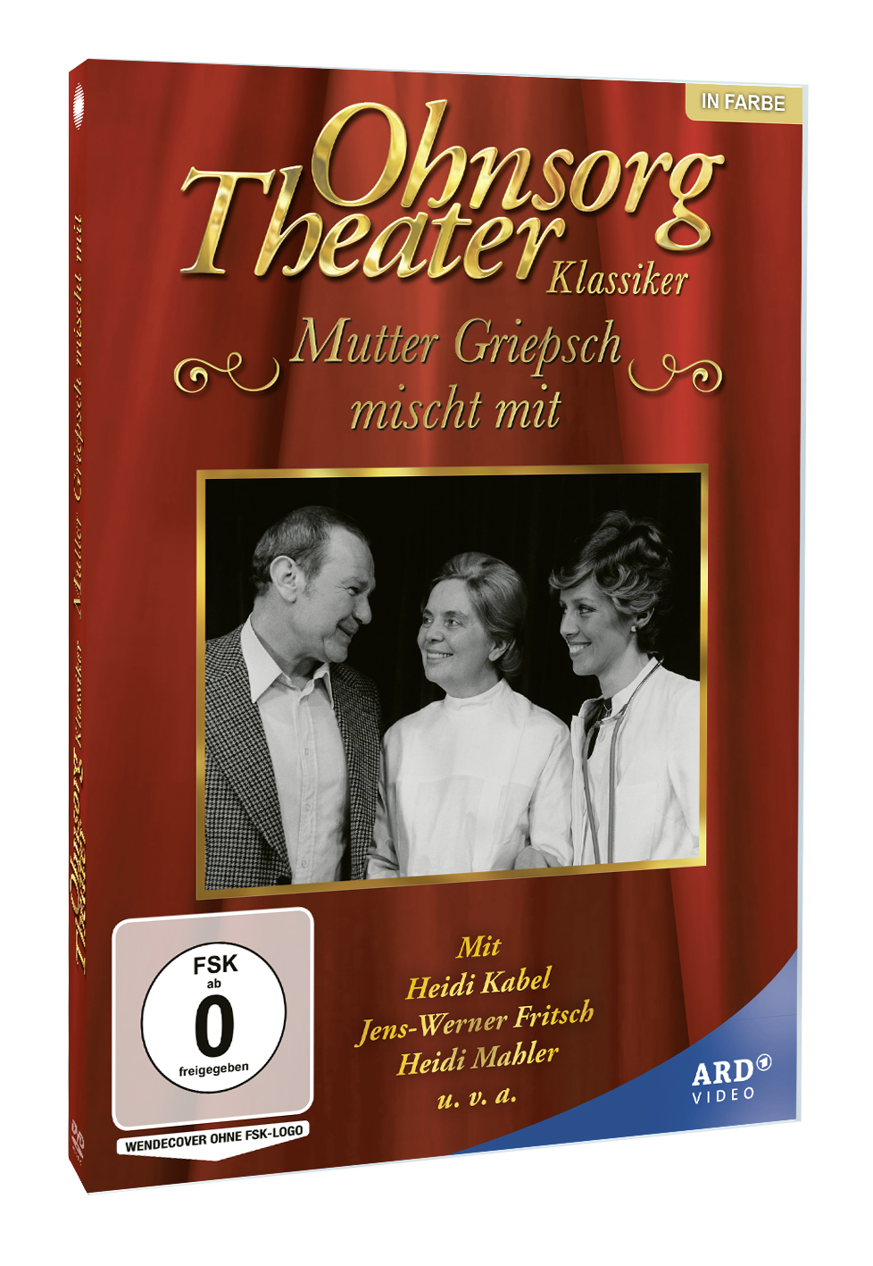 DVD-Hülle eines deutschen Theaterstücks mit Schauspielern.
