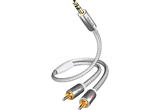 INAKUSTIK Premium MP3 Audio Kábel, 3.5 jack-2*RCA, 5,0 m (00410005)