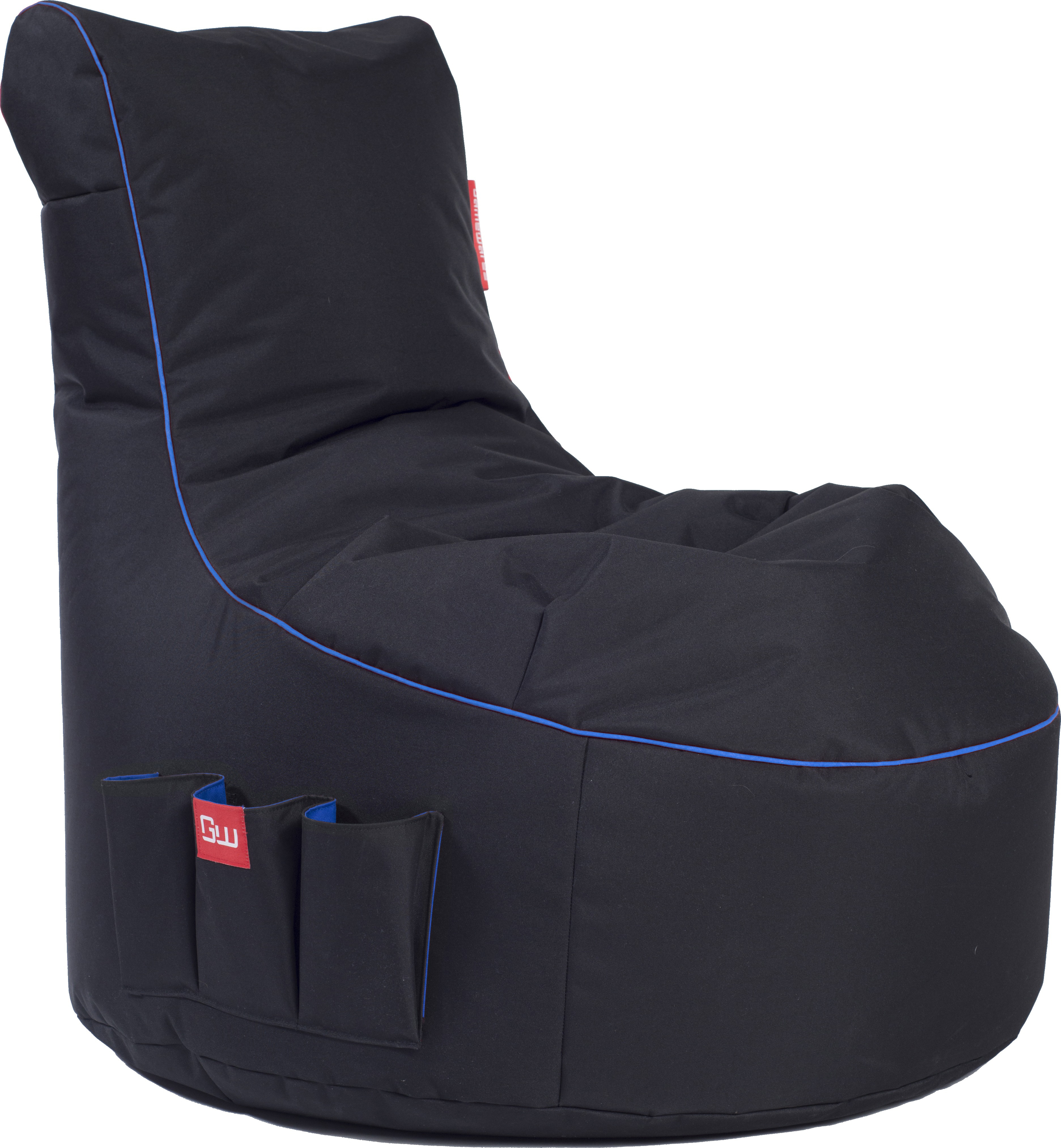 GAMEWAREZ Arctic Blizzard 2.0, Gaming Sitzsack, Schwarz/Blau