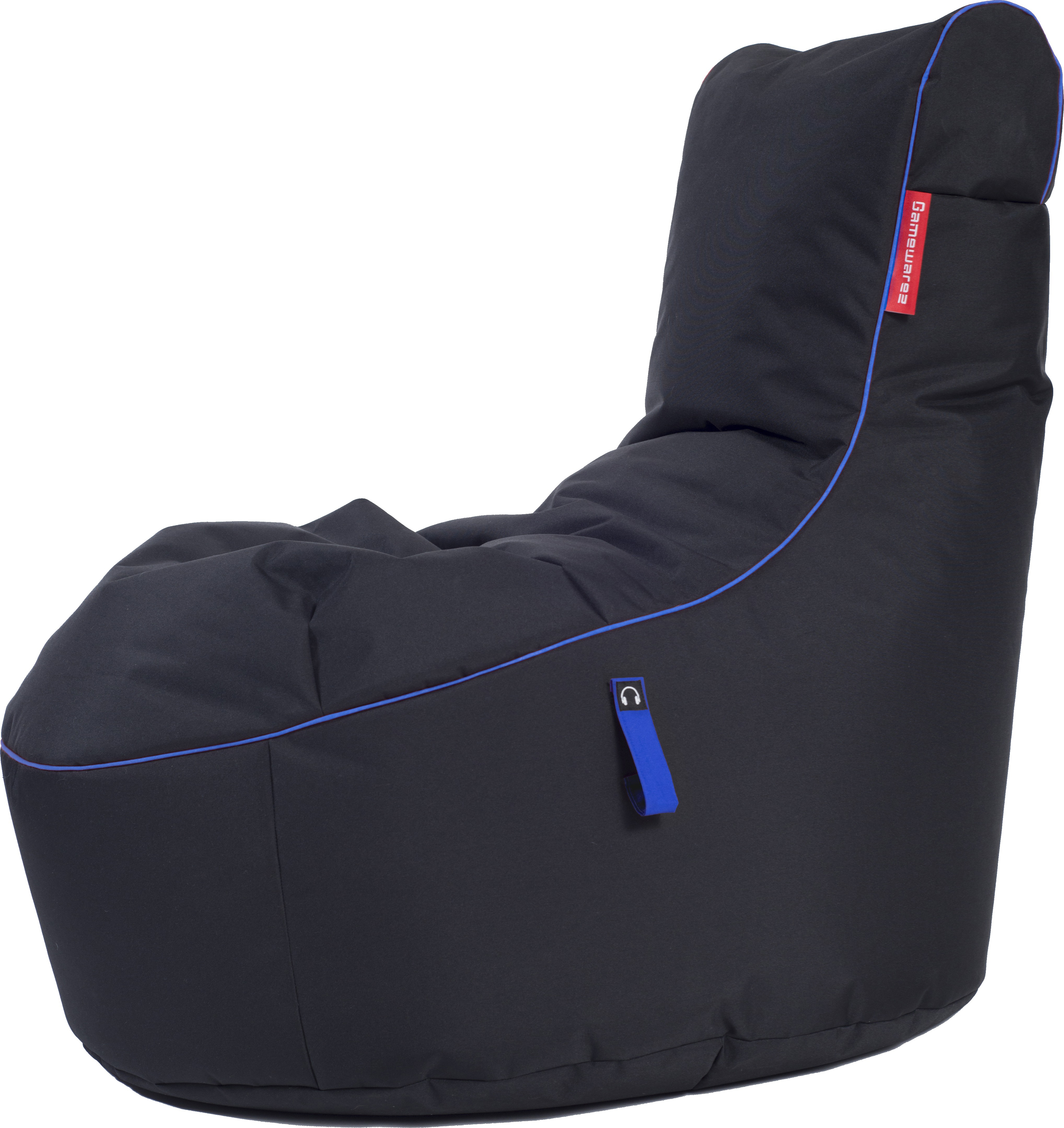 GAMEWAREZ Arctic Blizzard 2.0, Gaming Sitzsack, Schwarz/Blau