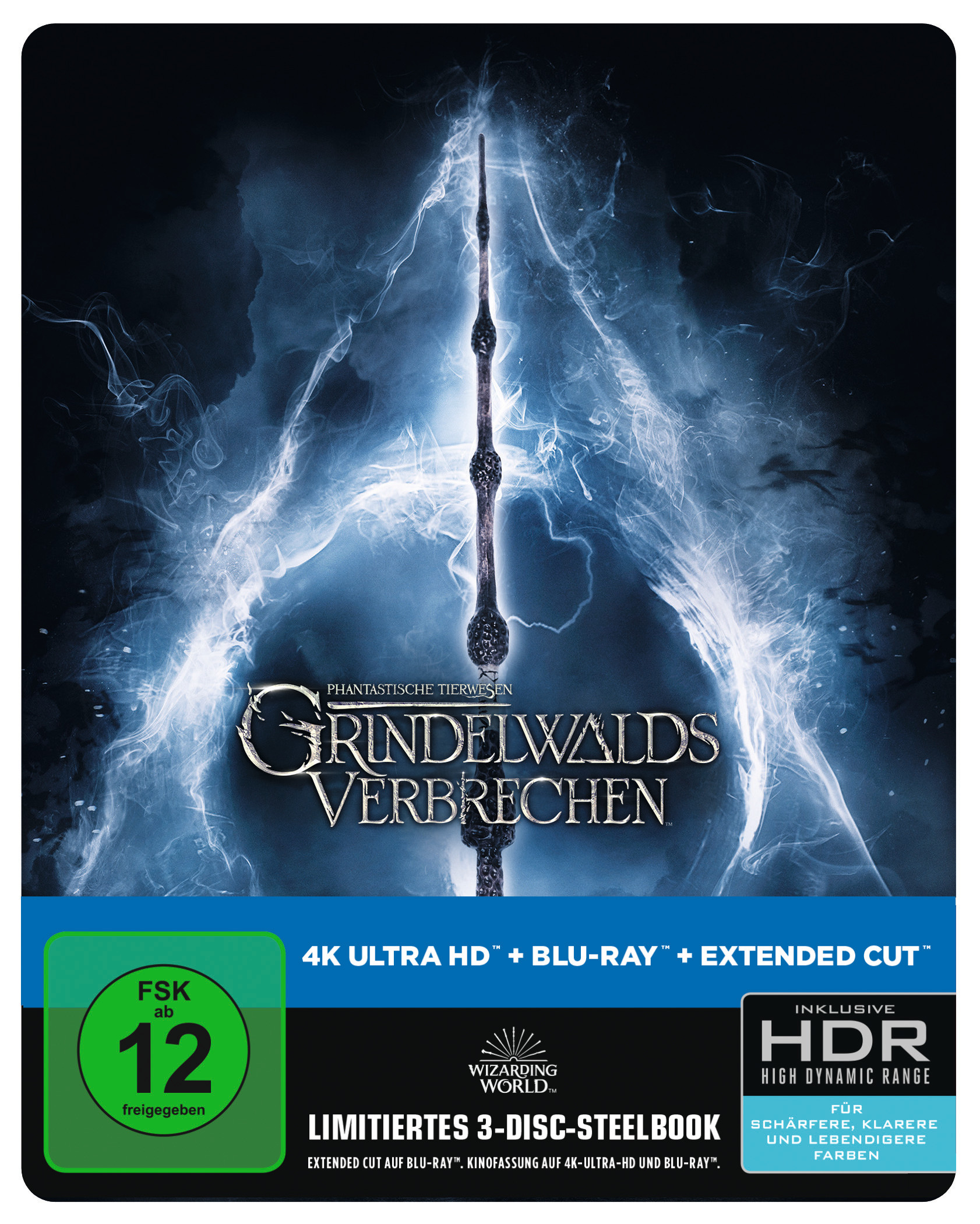 Phantastische Tierwesen 2 - Grindelwalds Verbrechen (Exklusives Steelbook) Extended Cut 4K Ultra HD Blu-ray + Blu-ray
