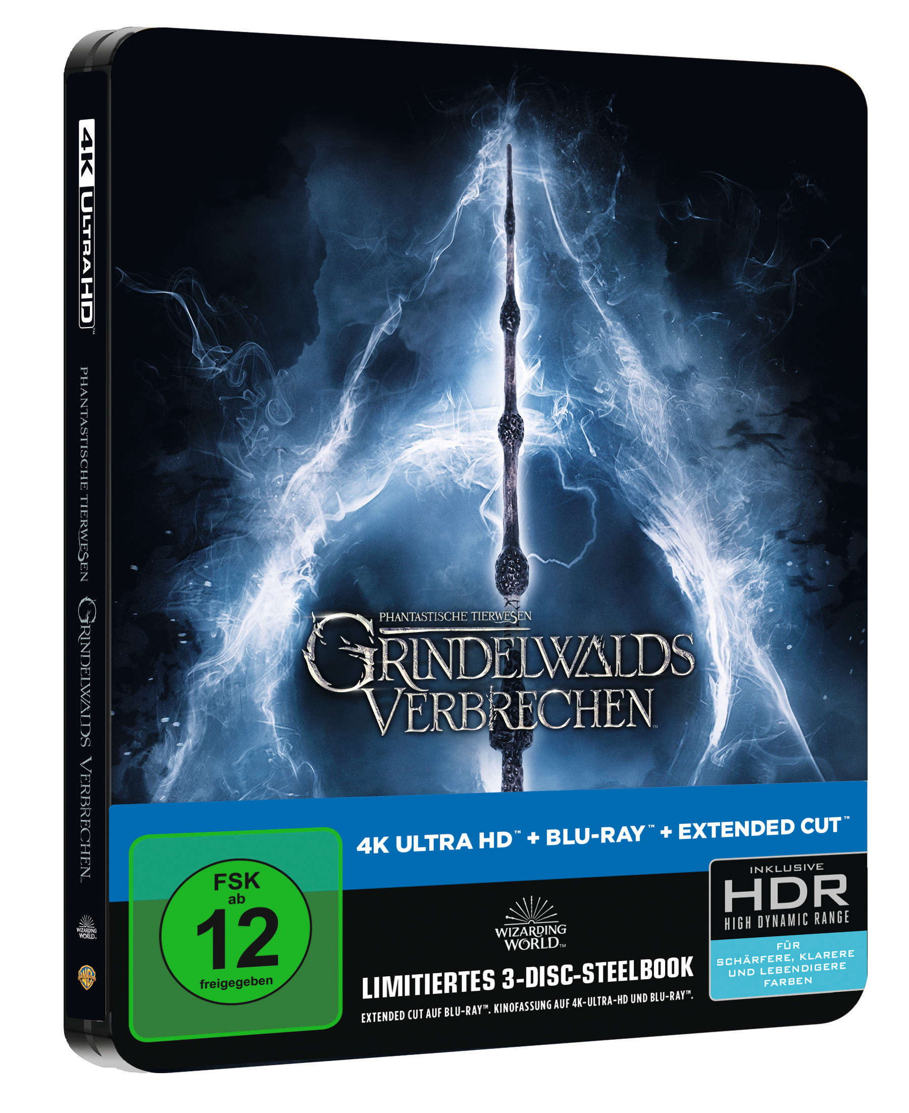 Phantastische Tierwesen 2 - Grindelwalds Verbrechen (Exklusives Steelbook) Extended Cut 4K Ultra HD Blu-ray + Blu-ray