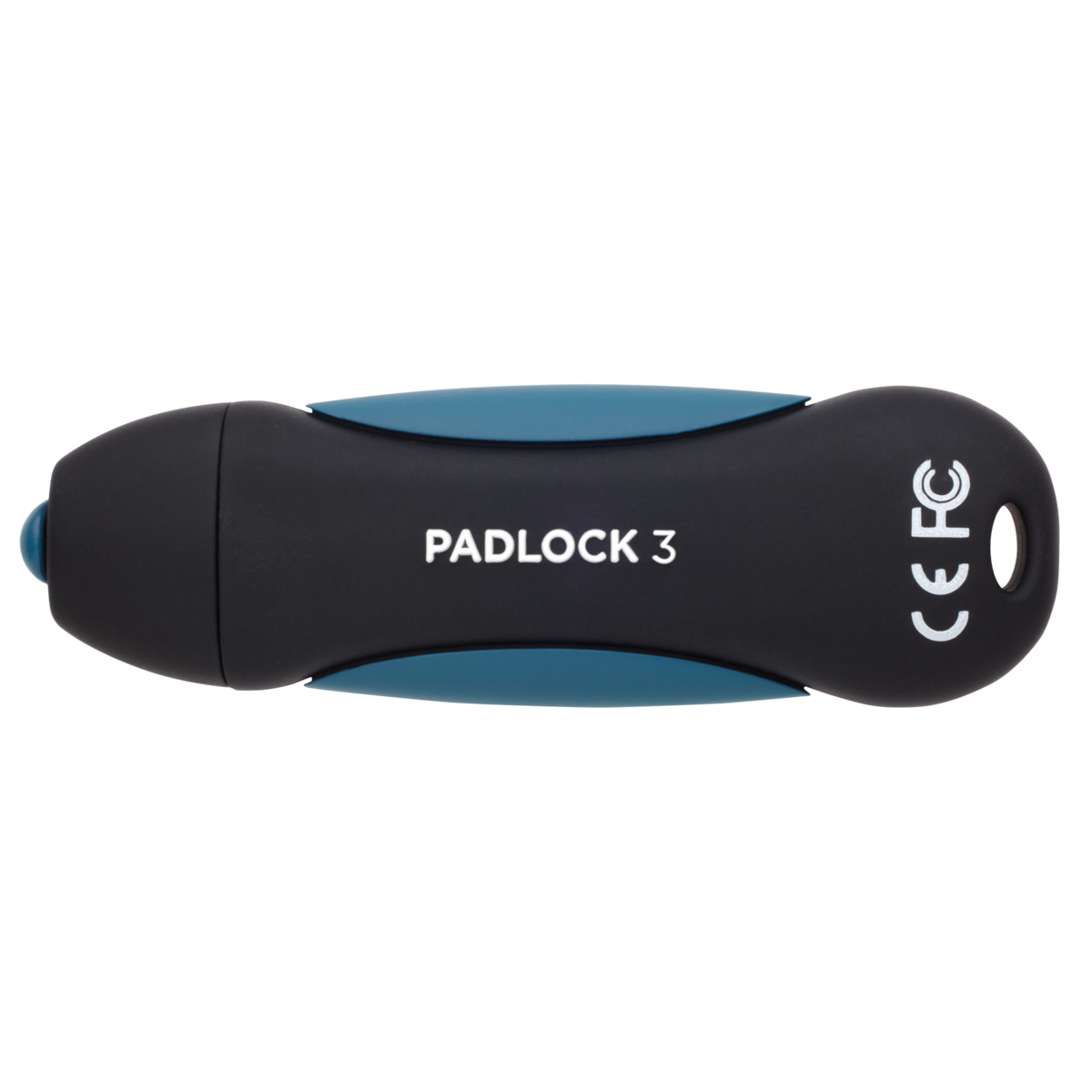 Memoria USB 64 GB - Corsair CMFPLA3B, 3.0, Cifrado de hardware, Negro y azul
