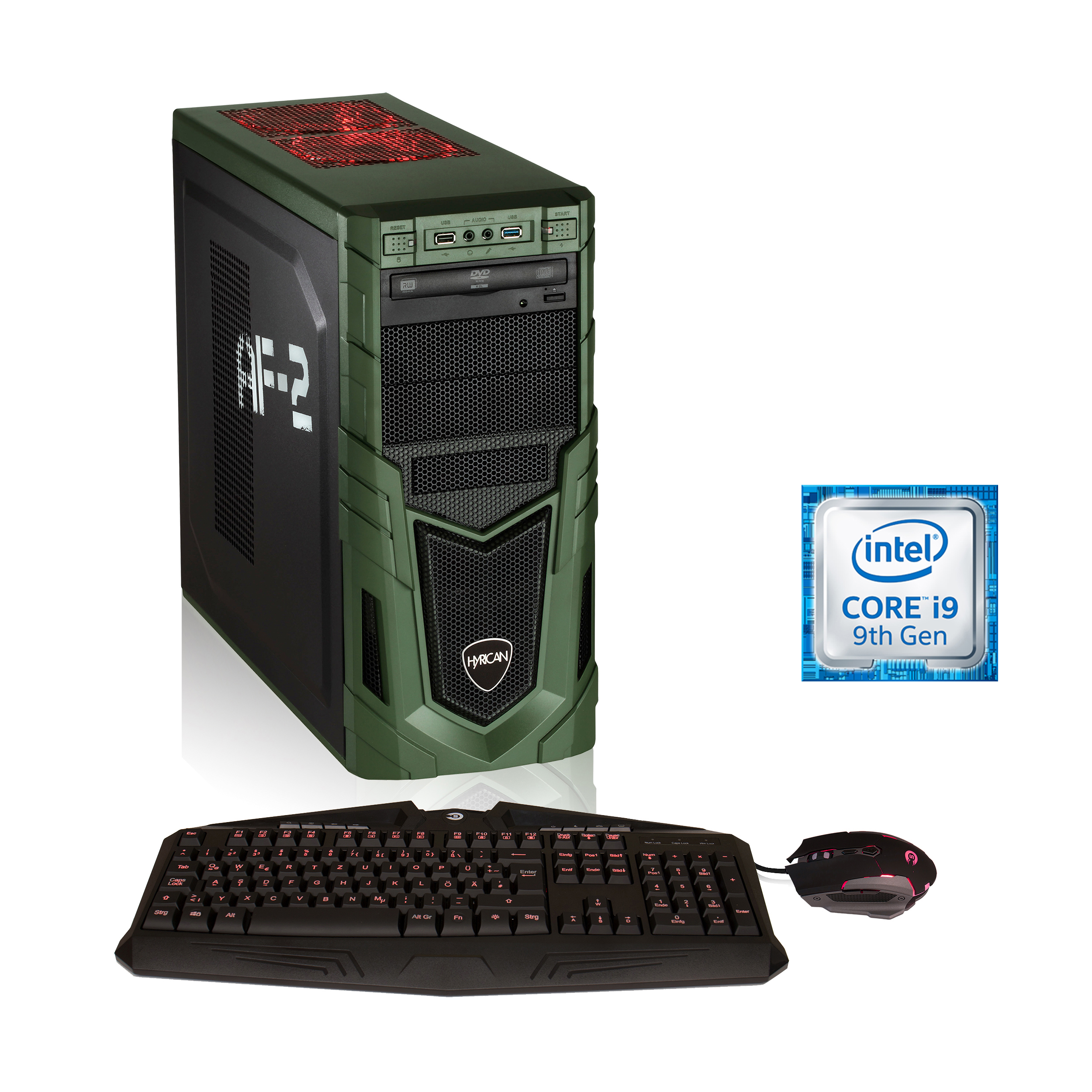 HYRICAN MILITARY GAMING 6327 - Intel® Core™ i9 i9-9900K - 32 GB - 480 GB - NVIDIA GeForce RTX™ 2080 Ti - Windows 10