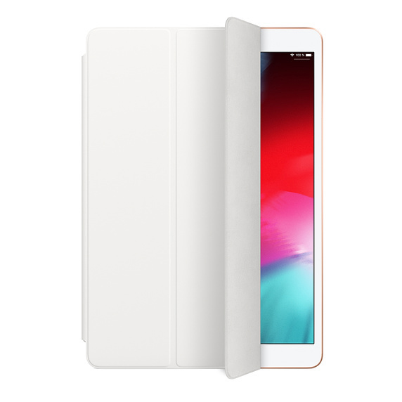 Weißes Tablet mit Hülle. Weißer Hintergrund.