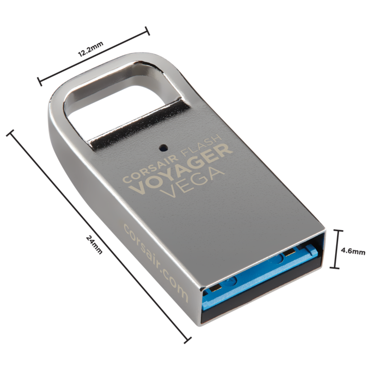 Memoria USB 64 GB - Corsair CMFVV3, 3.0, Ultra compacto, Gris