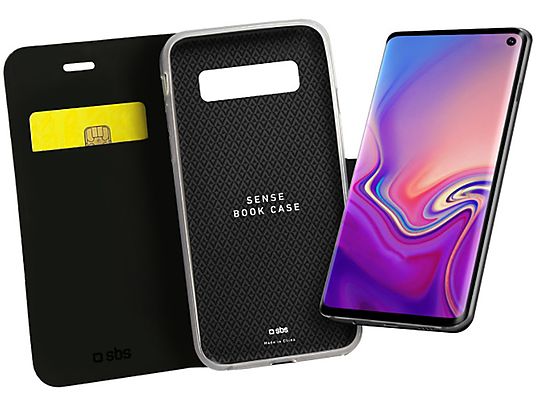 SBS Sense - Étui portefeuille (Convient pour le modèle: Samsung Galaxy S10)